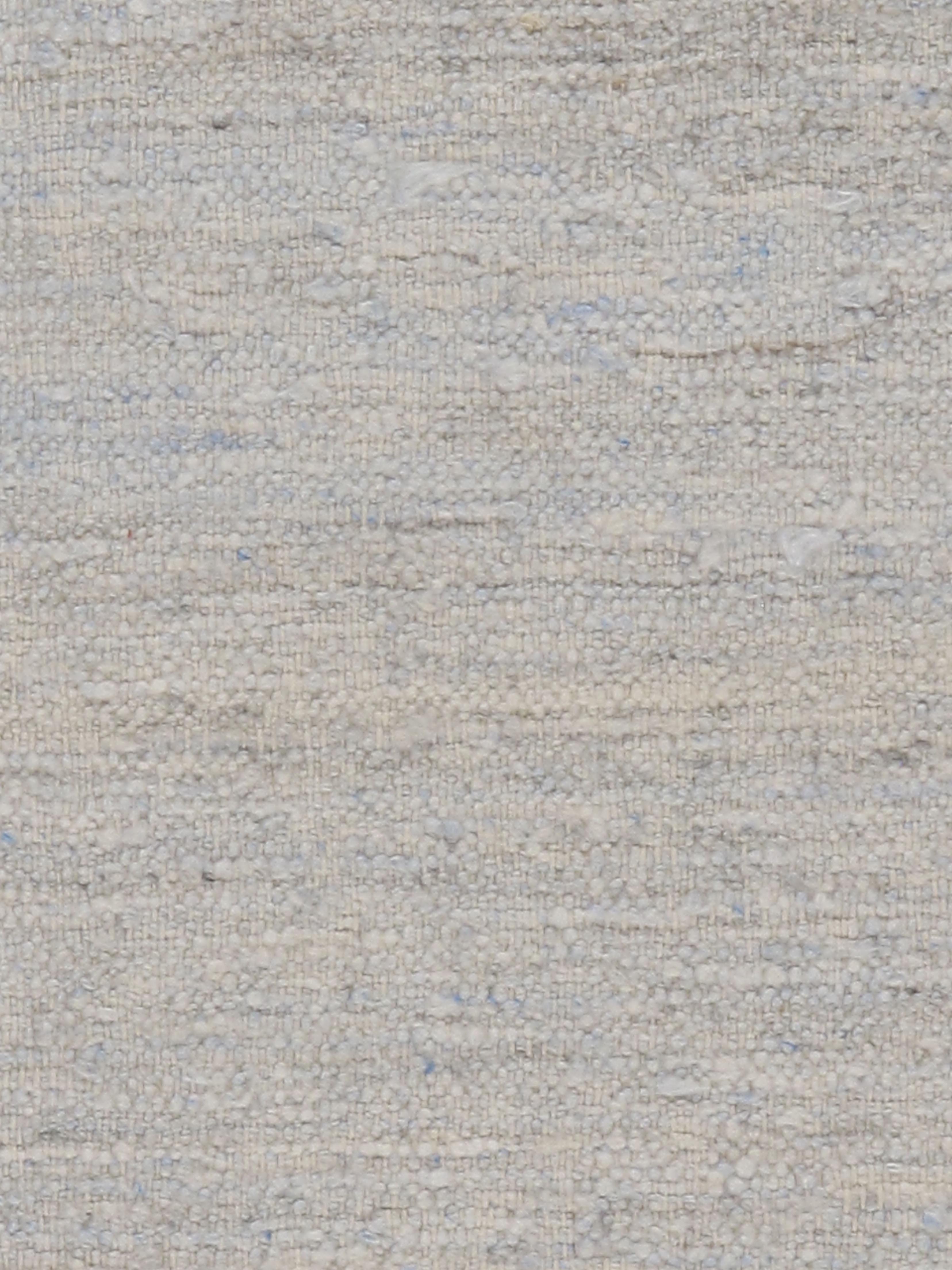 Kilim Tapis déco scandinave suédois à tissage plat ivoire gris bleu 10'1x13'6 en vente