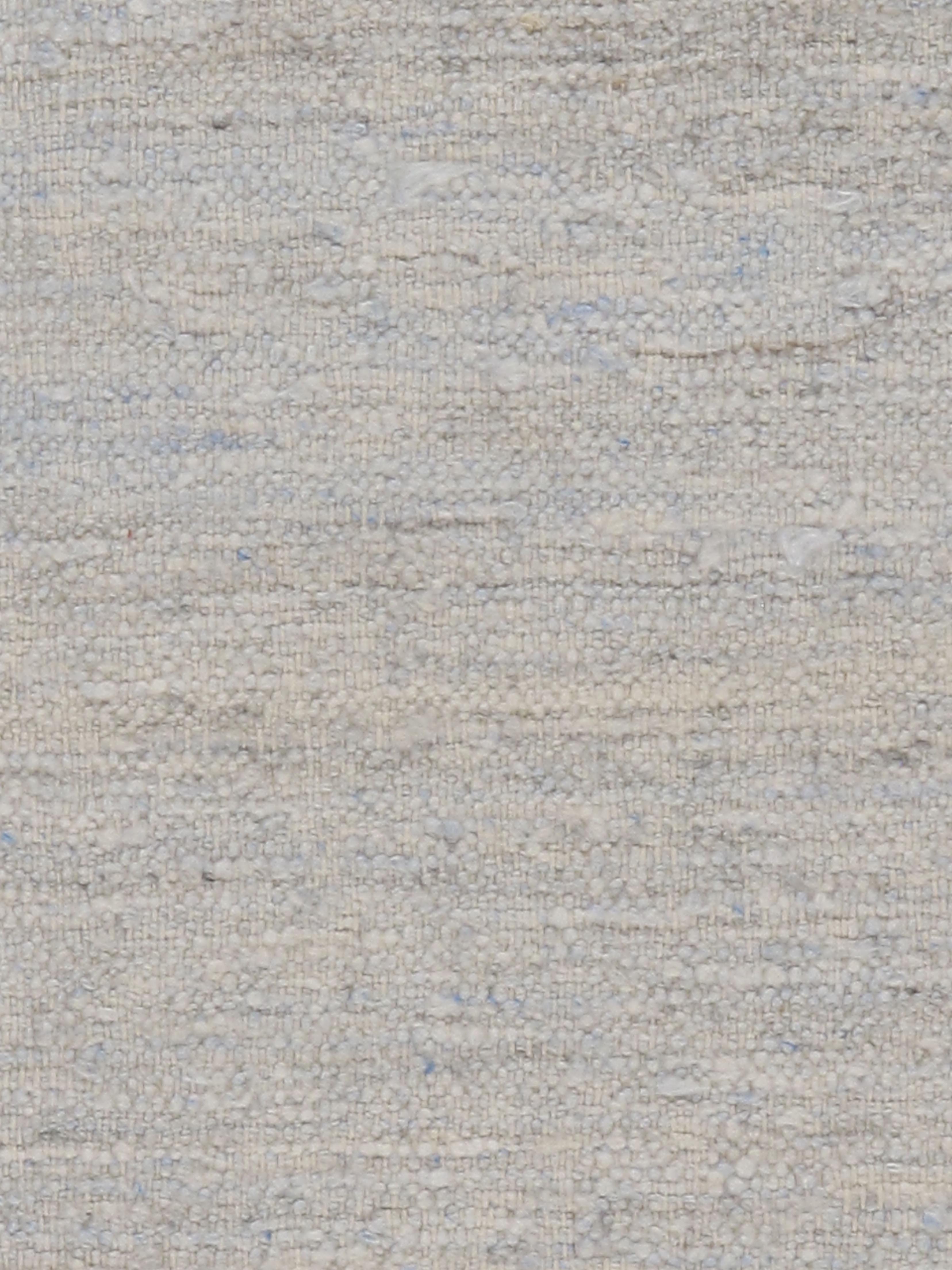 Indiano Tappeto Scandinavo Stile Svedese a Trama Piatta Deco Avorio Grigio Blu 10'1 x 13'6 in vendita