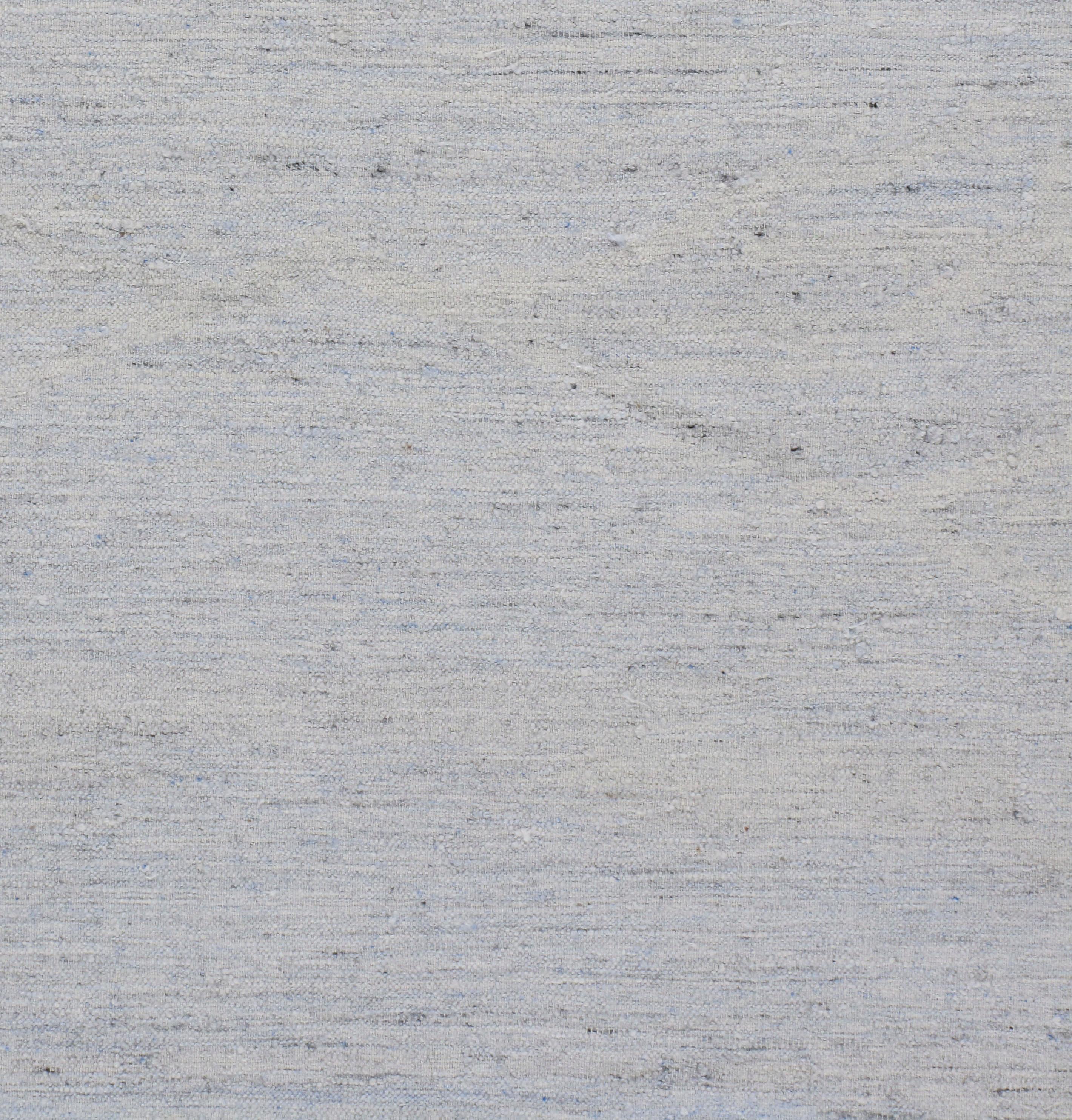 Skandinavischer Schwedischer Stil Flachgewebe Deko-Teppich Elfenbein Grau Blau 10'1 x 13'6 im Angebot 1