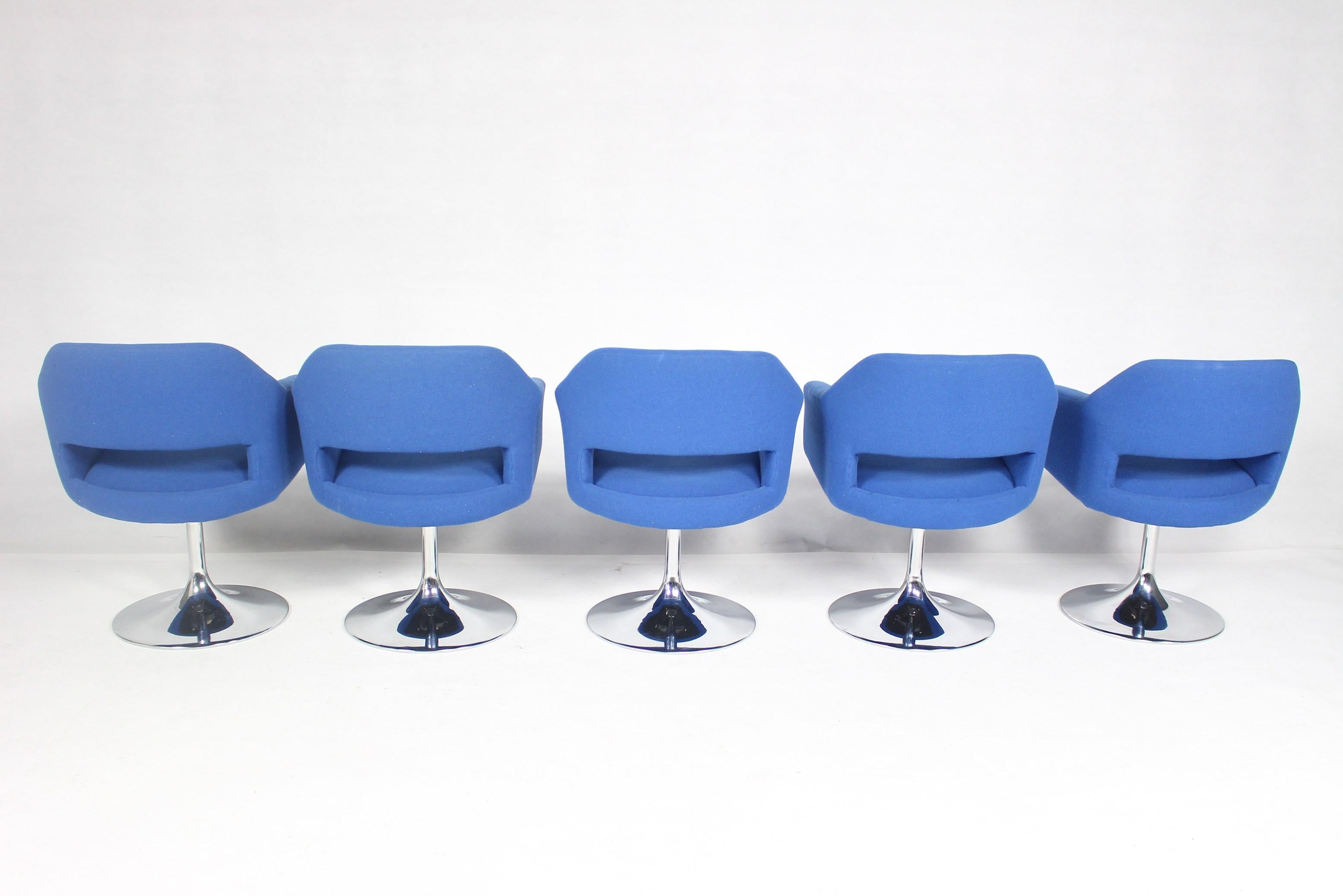 Scandinavian Swivel Chairs from Johanson Design Set of 5 For Sale 8