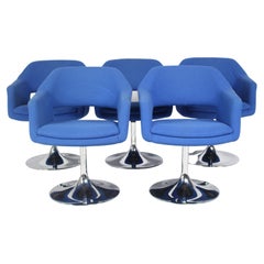 Used Scandinavian Swivel Chairs from Johanson Design Set of 5