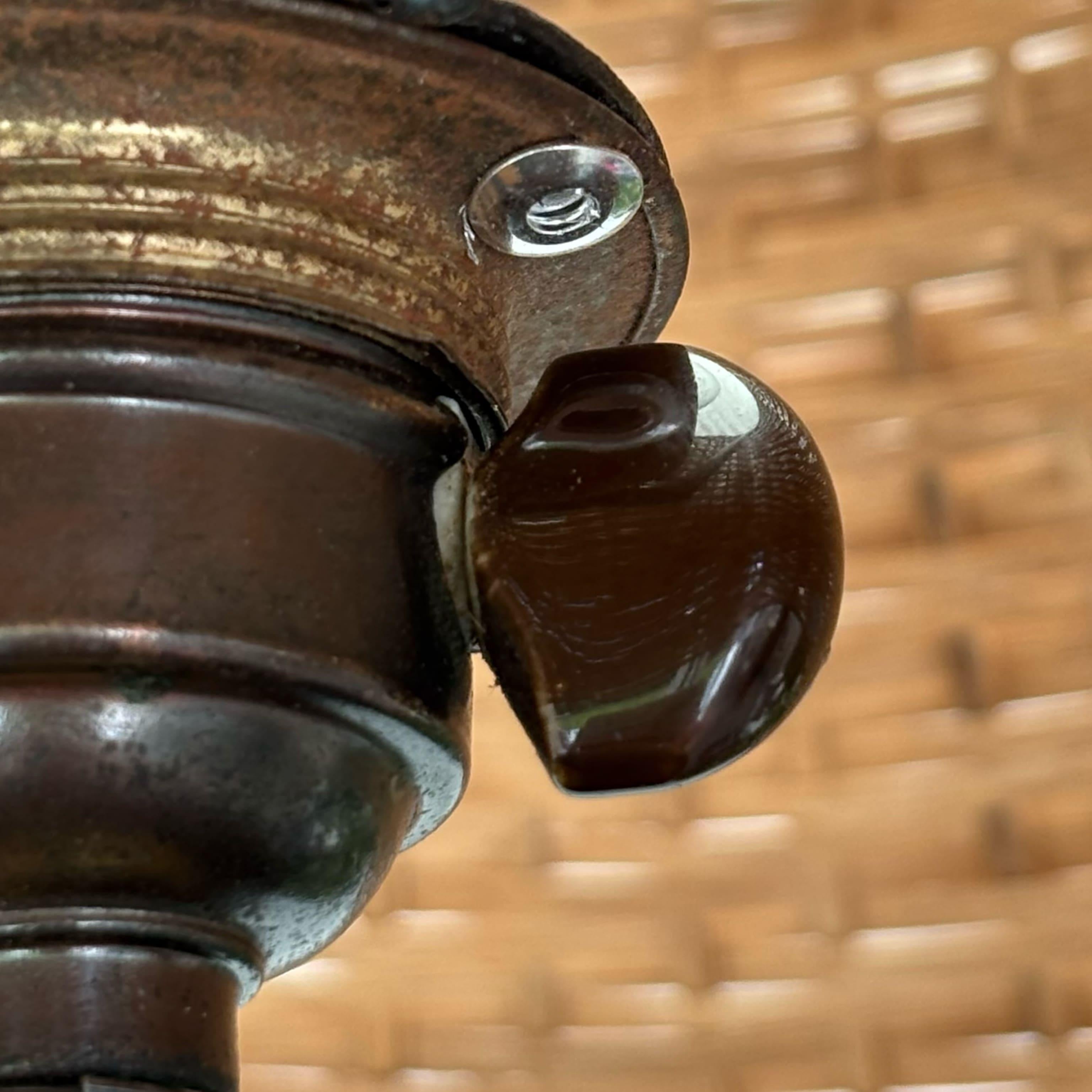 Lampada da tavolo scandinava, Bo Fajans, ceramica e rattan, Svezia, anni '40 in vendita 2