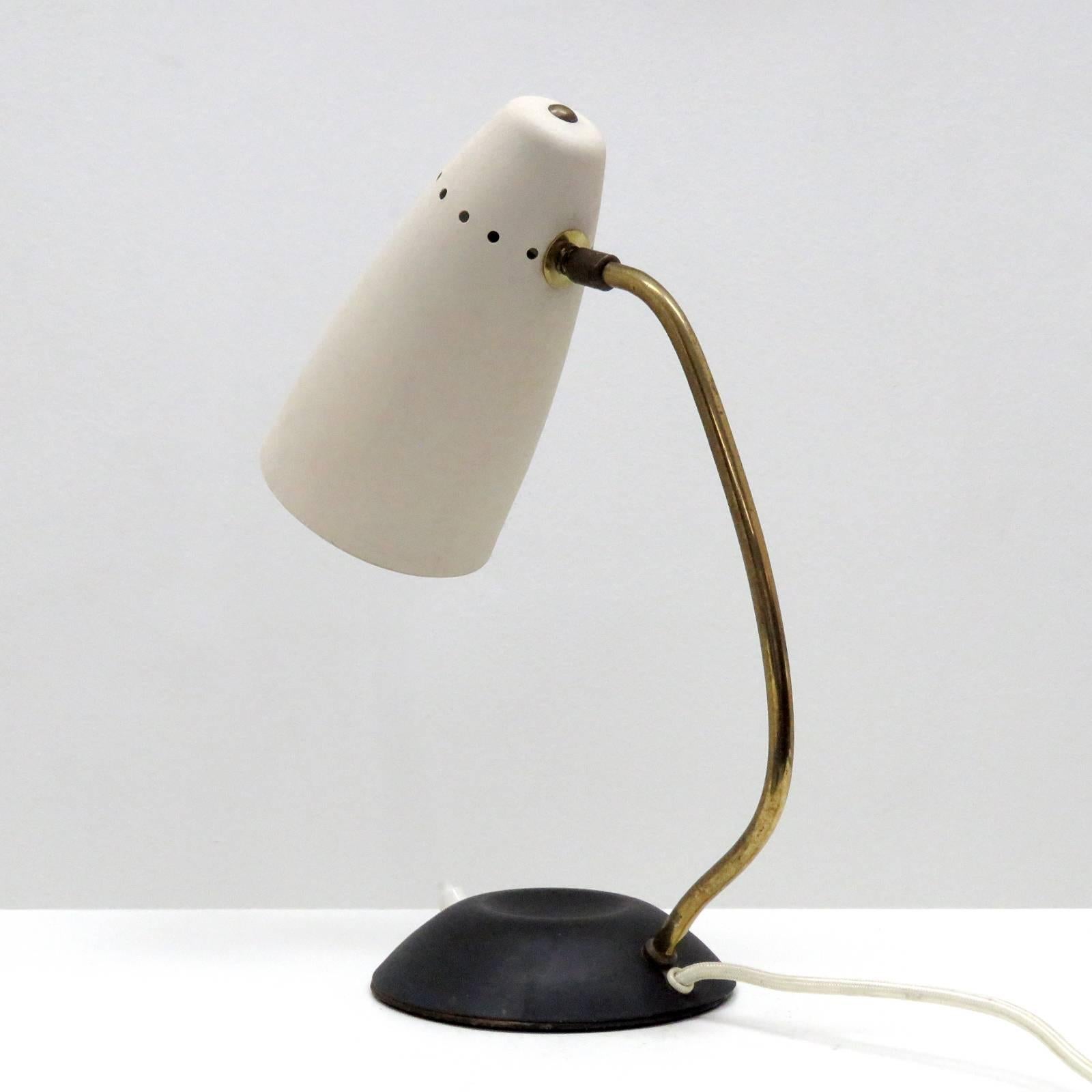 Enameled Scandinavian Table Lamp