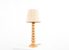 Scandinavian Table Lamp in Birch, 1970s