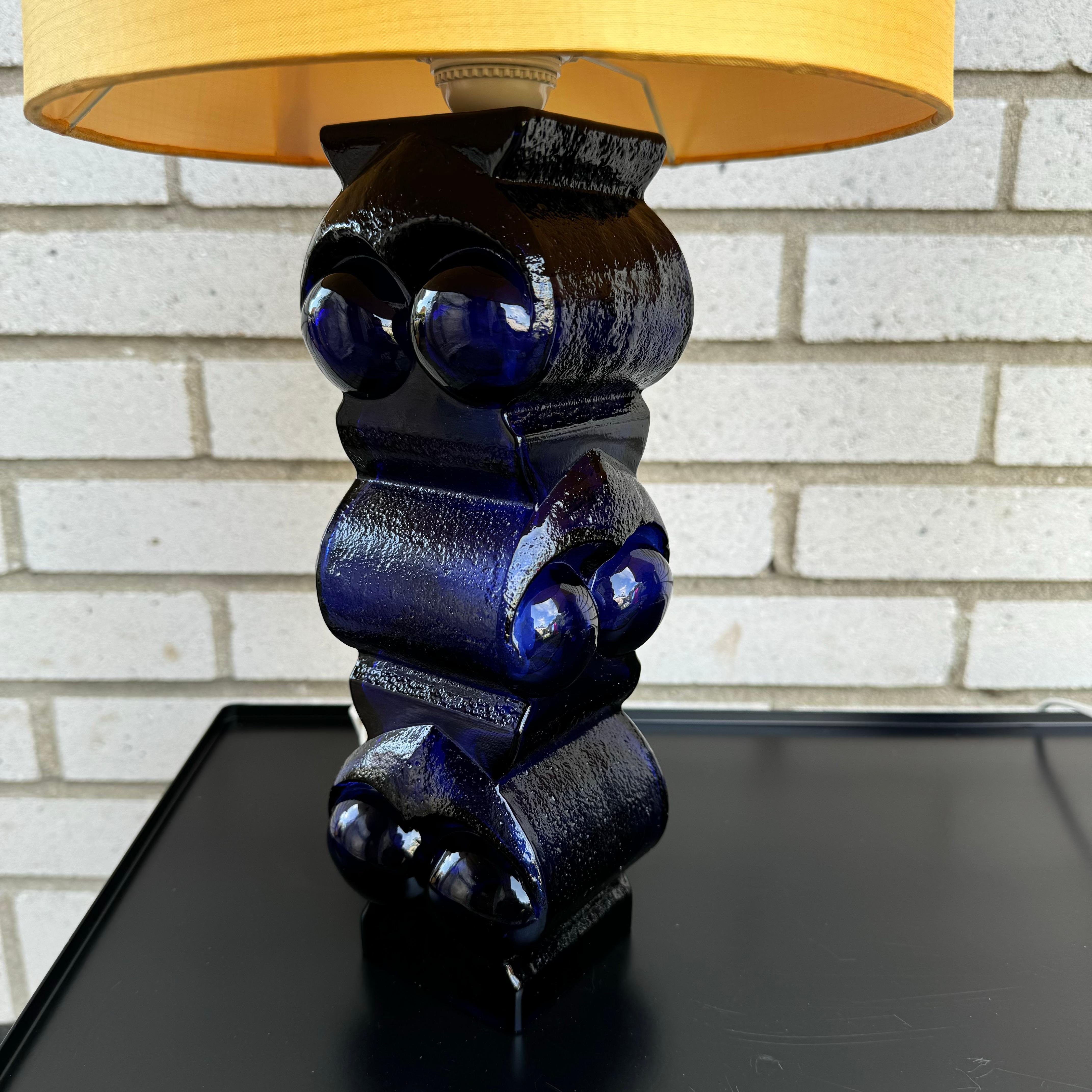 Lampes de table scandinaves en verre par Bengt Edenfalk, Skruf Suède, 1970 en vente 5