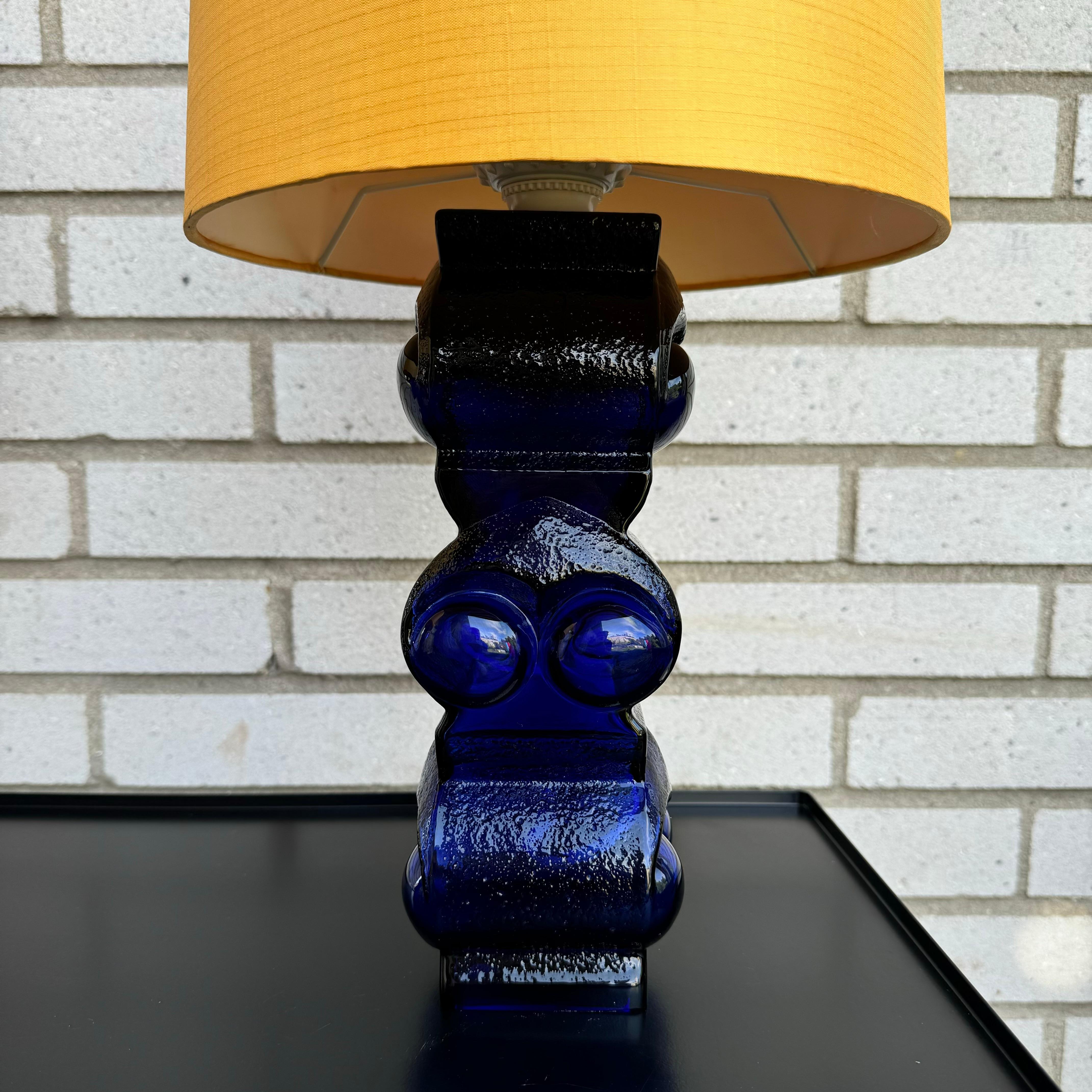 Lampes de table scandinaves en verre par Bengt Edenfalk, Skruf Suède, 1970 en vente 2