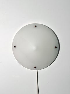 Scandinavian Teak and Acrylic Flush Mount Wall Sconce or Ceiling Lamp by Luxus