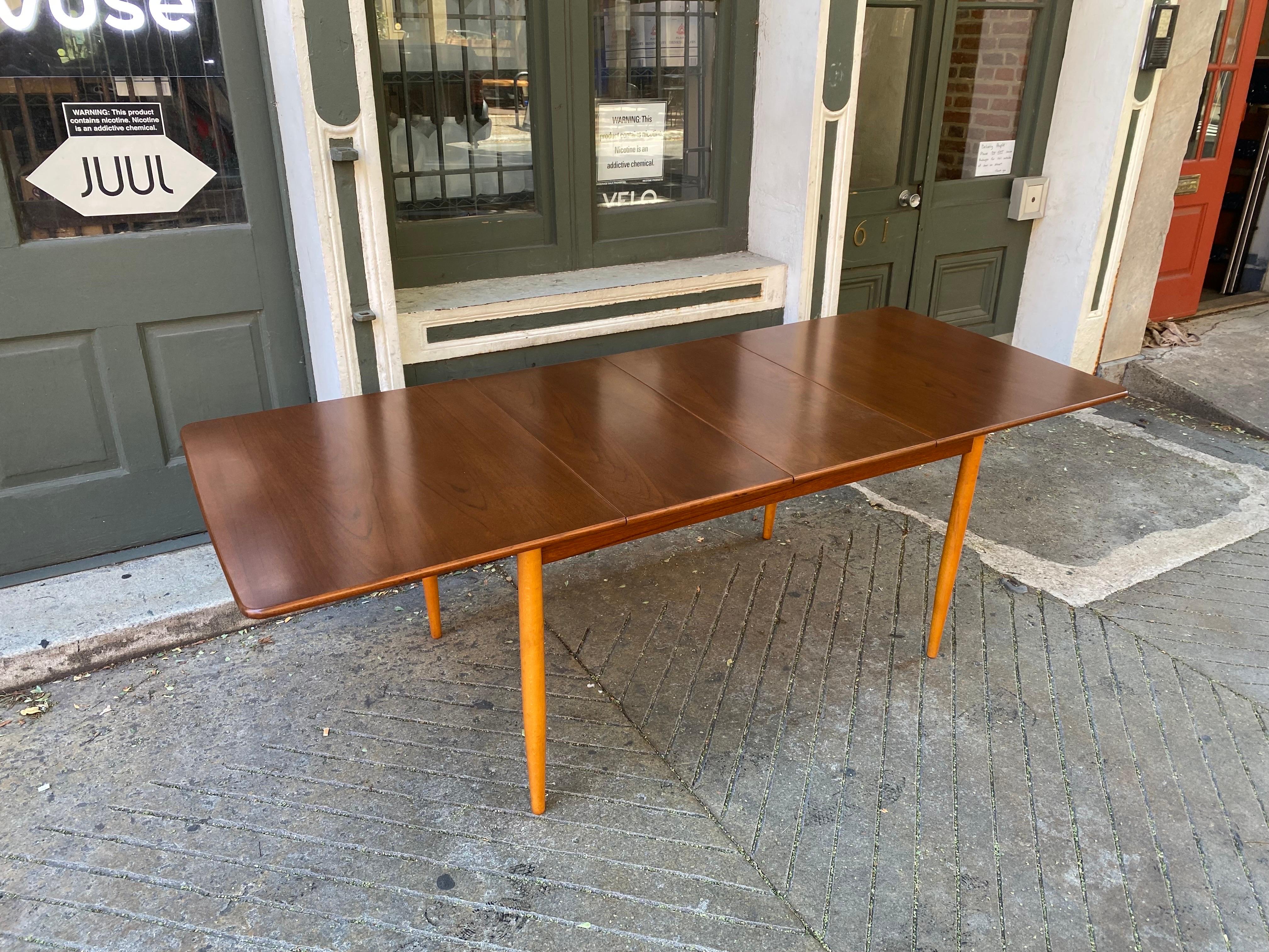 Scandinavian Teak and Birch Dining Table 4