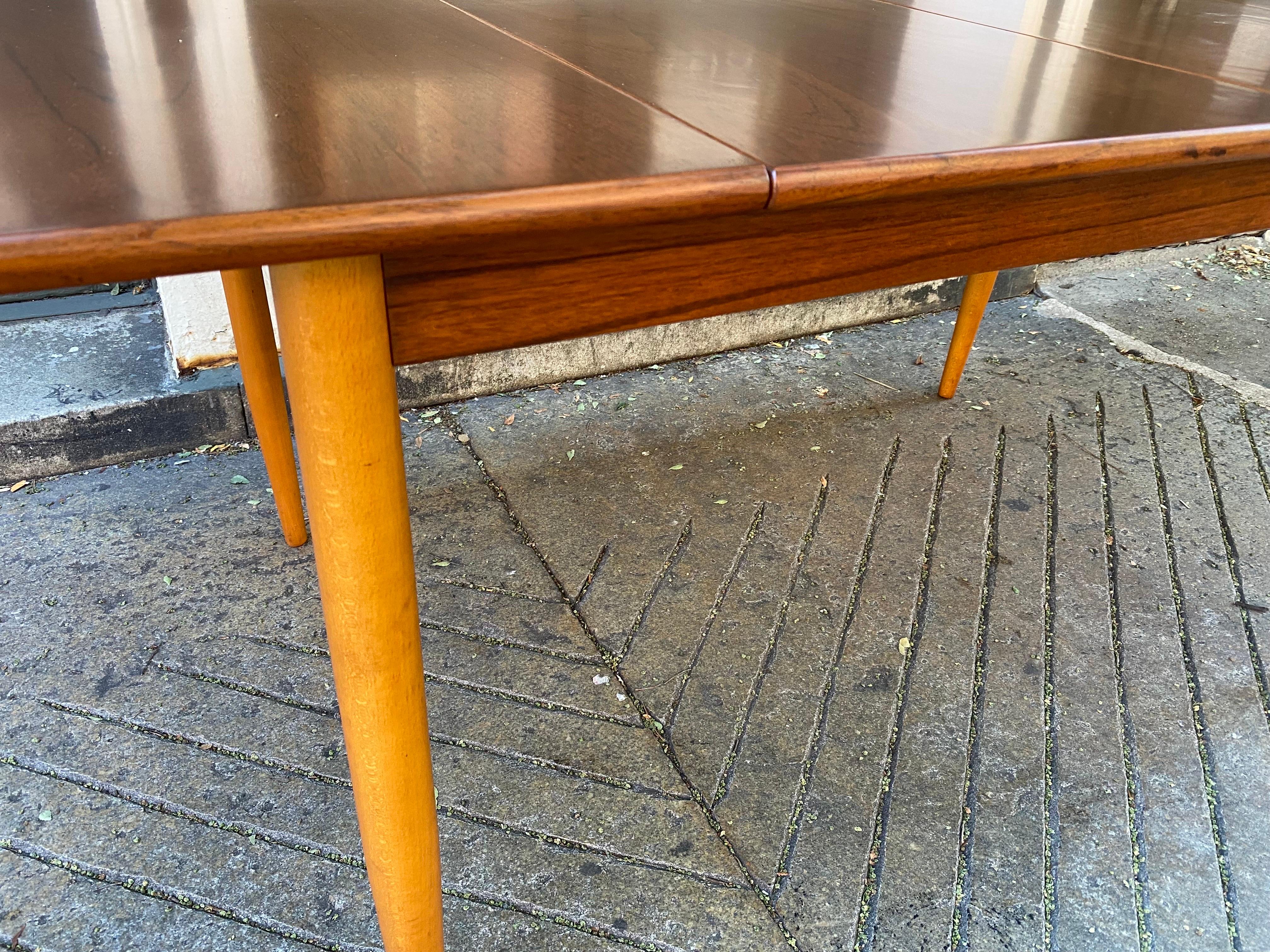 Scandinavian Teak and Birch Dining Table 5