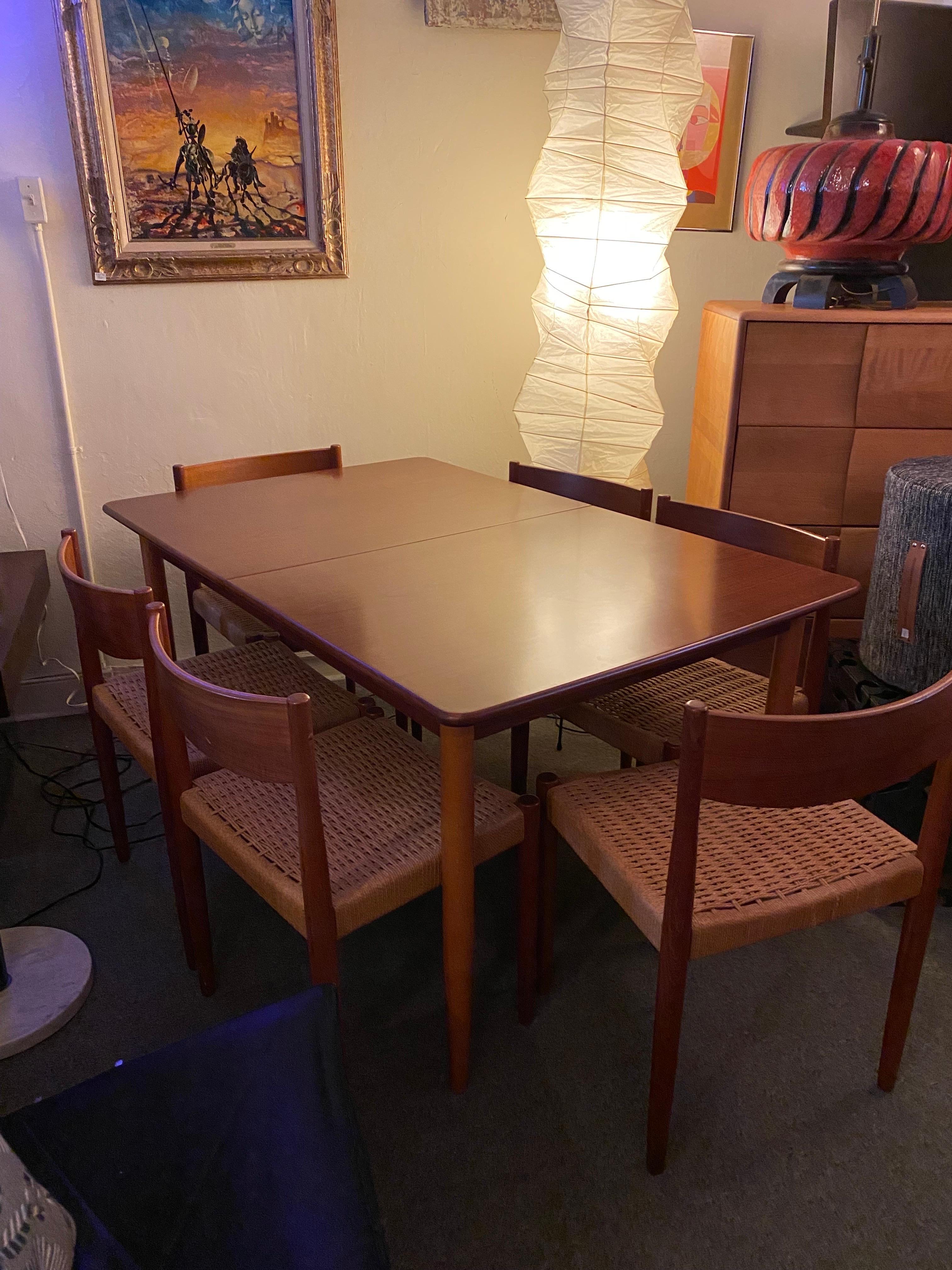 Scandinavian Teak and Birch Dining Table 6