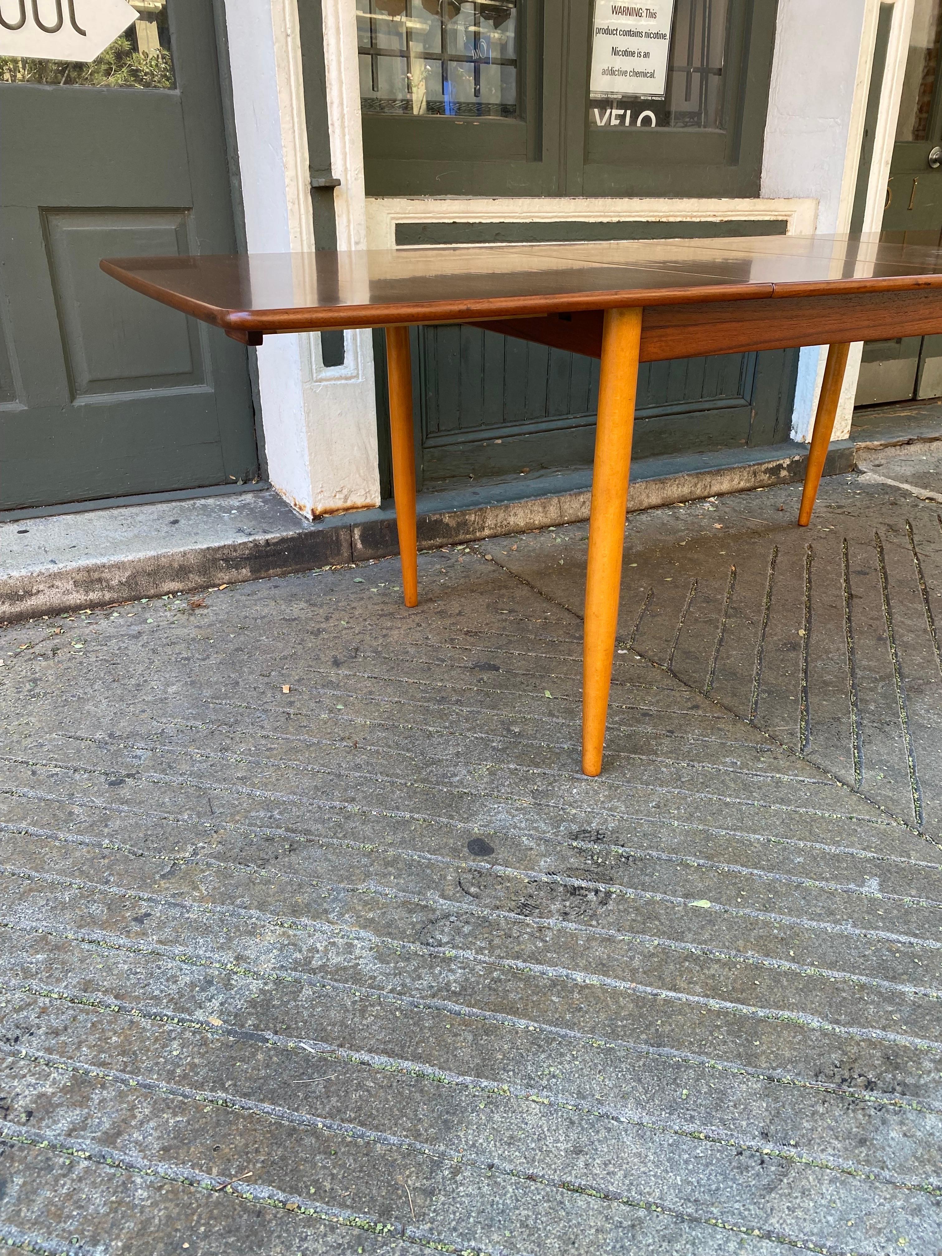 Scandinavian Teak and Birch Dining Table 1