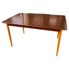 Scandinavian Teak and Birch Dining Table