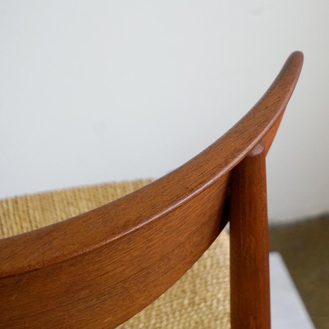 Scandinavian Teak and Cane Dining Chair by Peter Hvidt for Soborg, Denmark For Sale 1