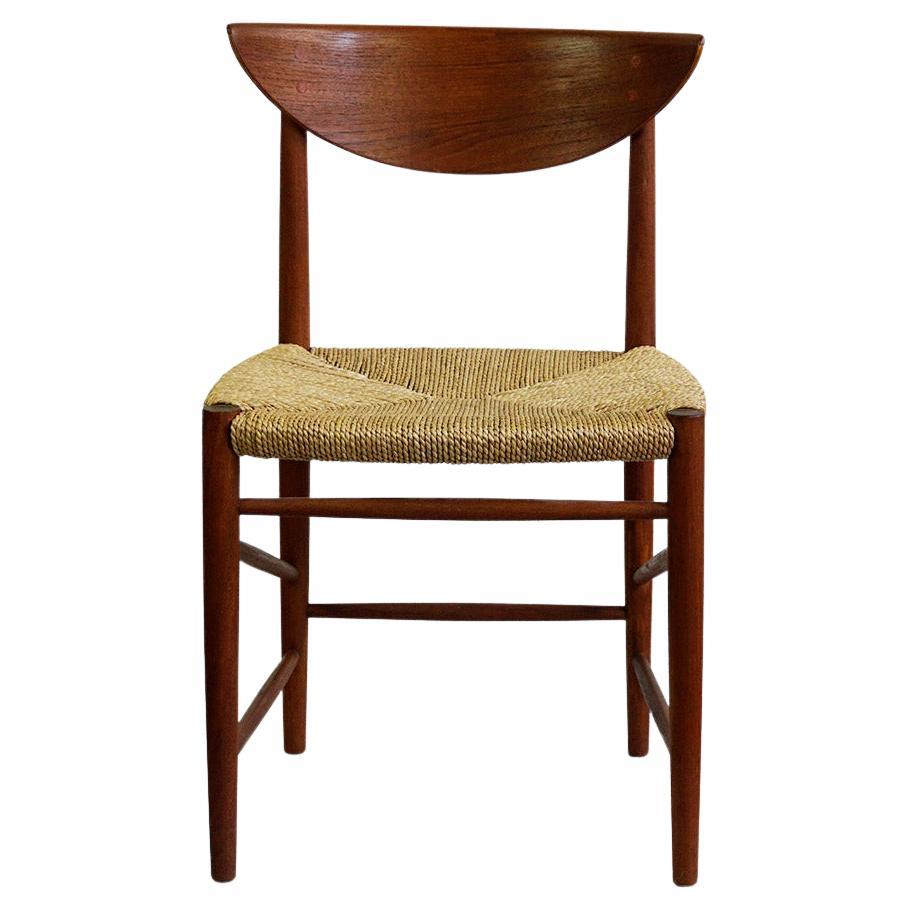 Scandinavian Teak and Cane Dining Chair by Peter Hvidt for Soborg, Denmark