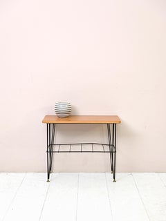 Table basse scandinave en teck et métal