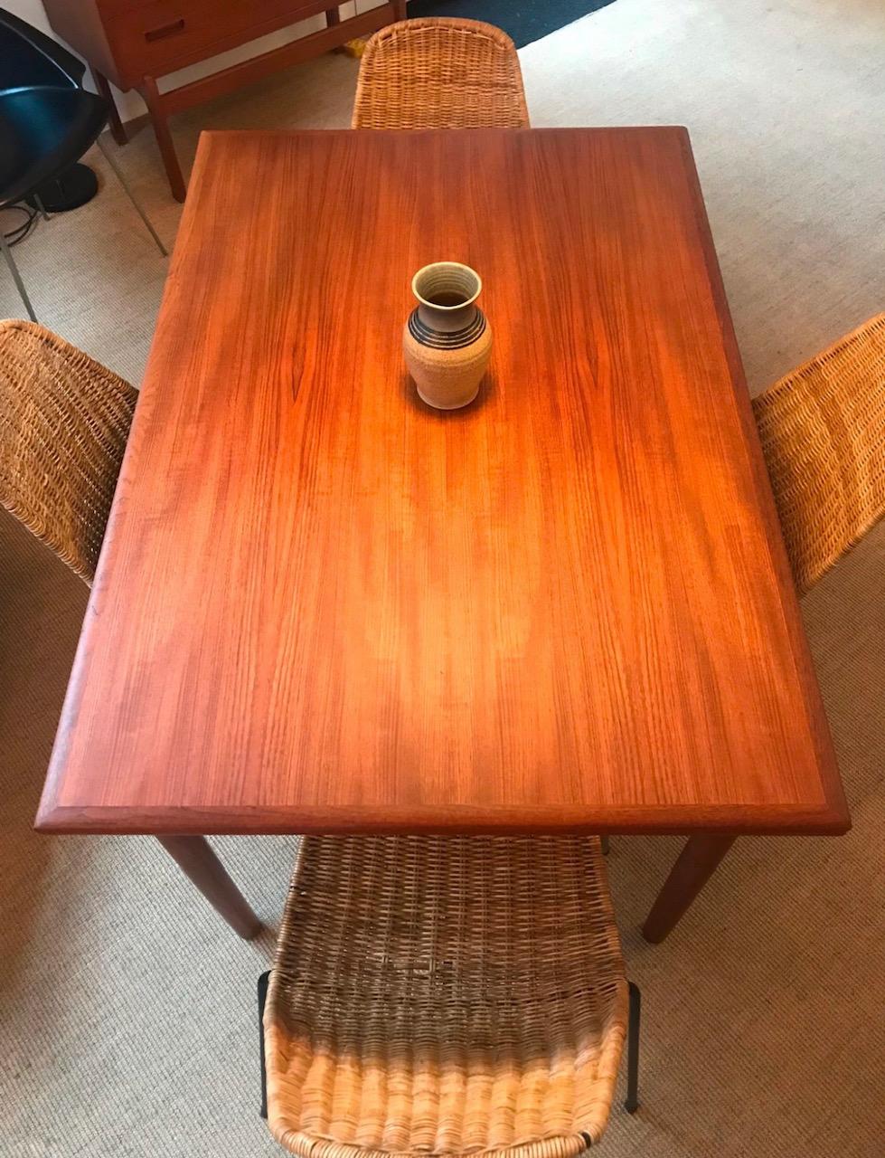 Scandinavian Teak and Rosewood Dining Table Niels Otto with Extensions Danish 2