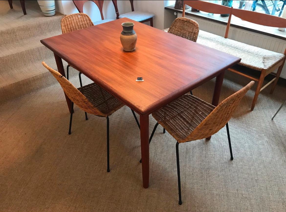 Scandinavian Teak and Rosewood Dining Table Niels Otto with Extensions Danish 3