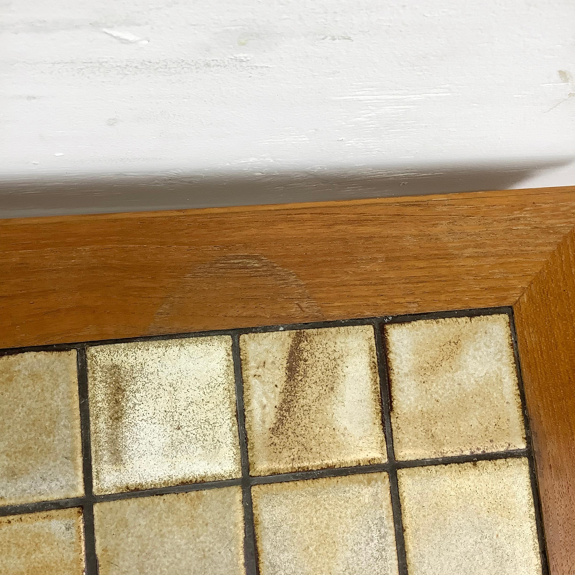 Scandinavian Teak and Tile Console Table 6