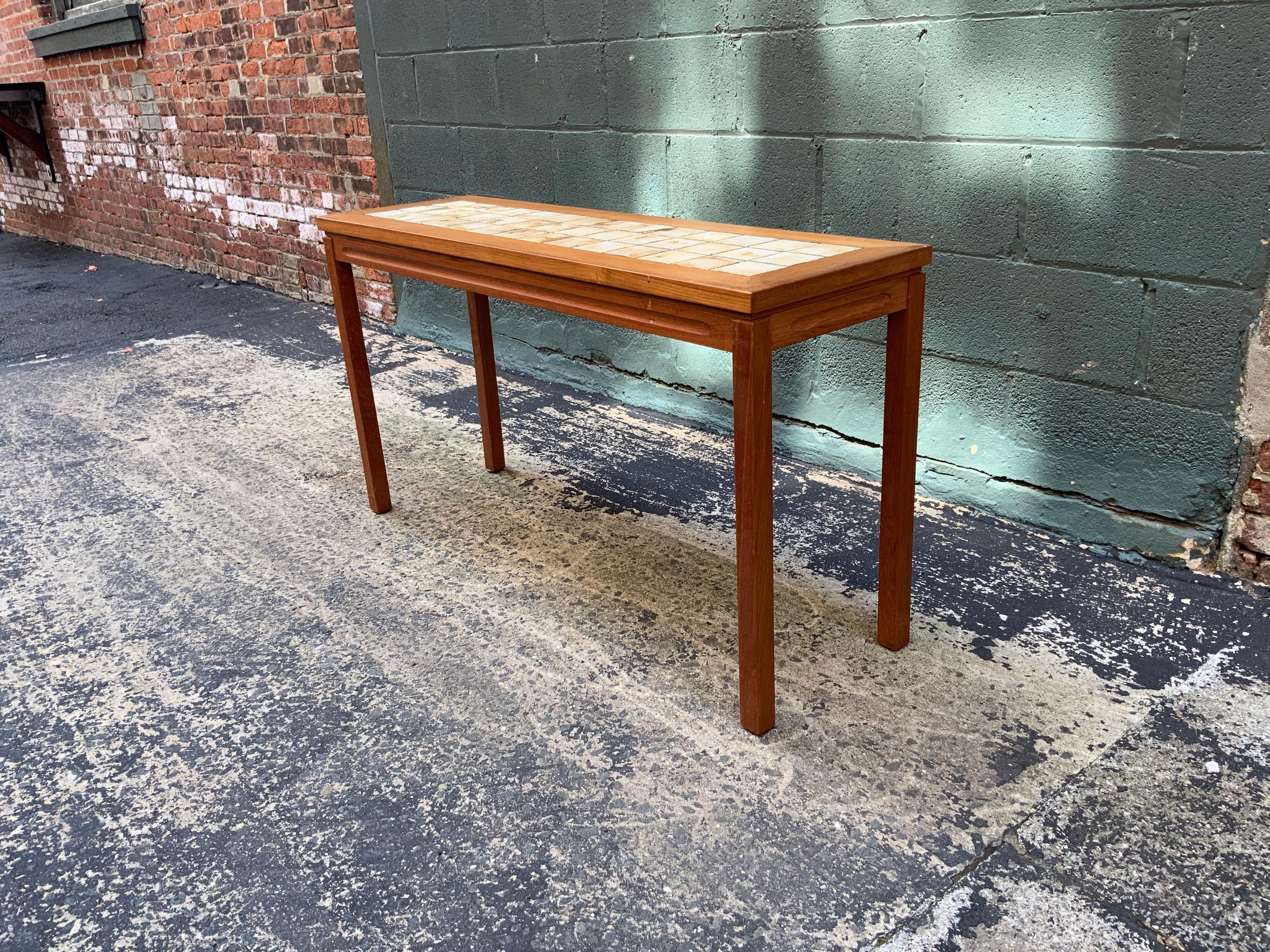 tiled console table