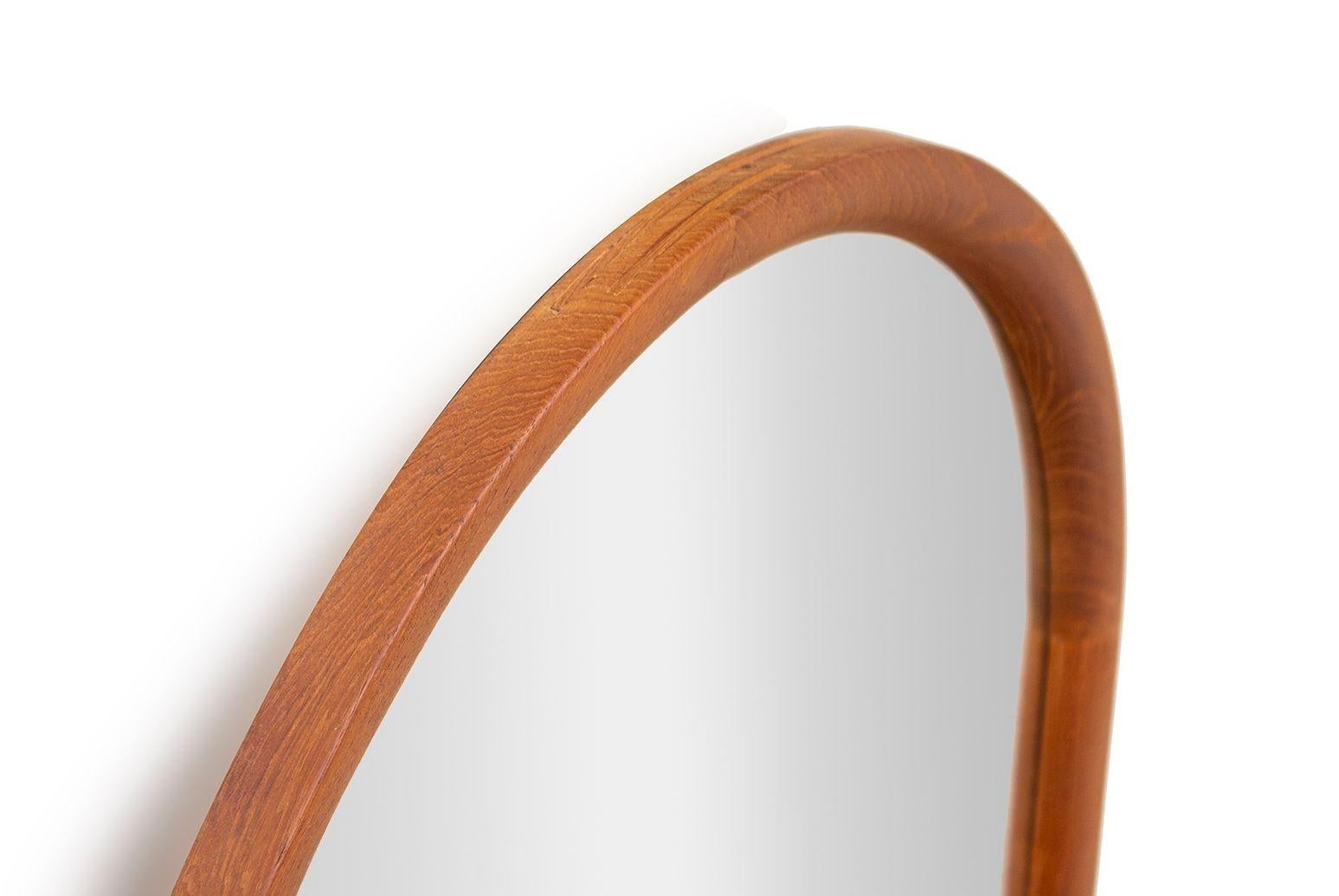 Scandinavian Modern Scandinavian Teak Arched Mirror For Sale