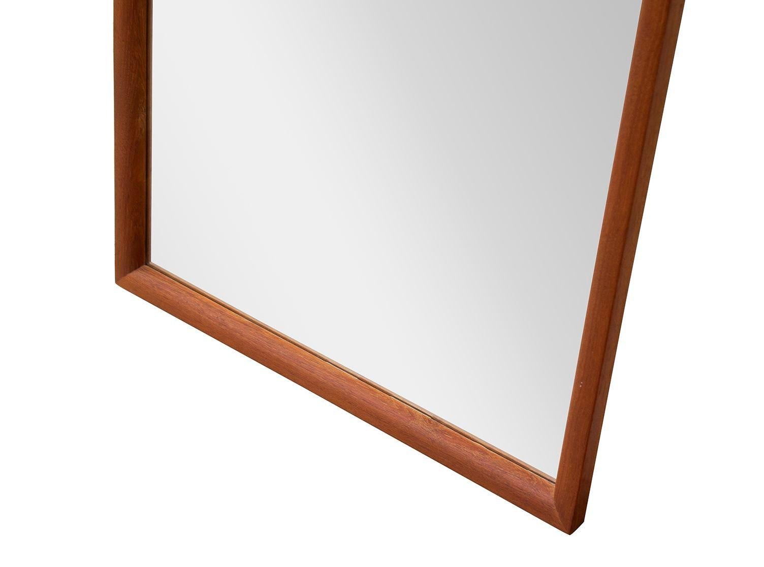 Scandinavian Teak Arched Mirror In Good Condition For Sale In Grand Rapids, MI