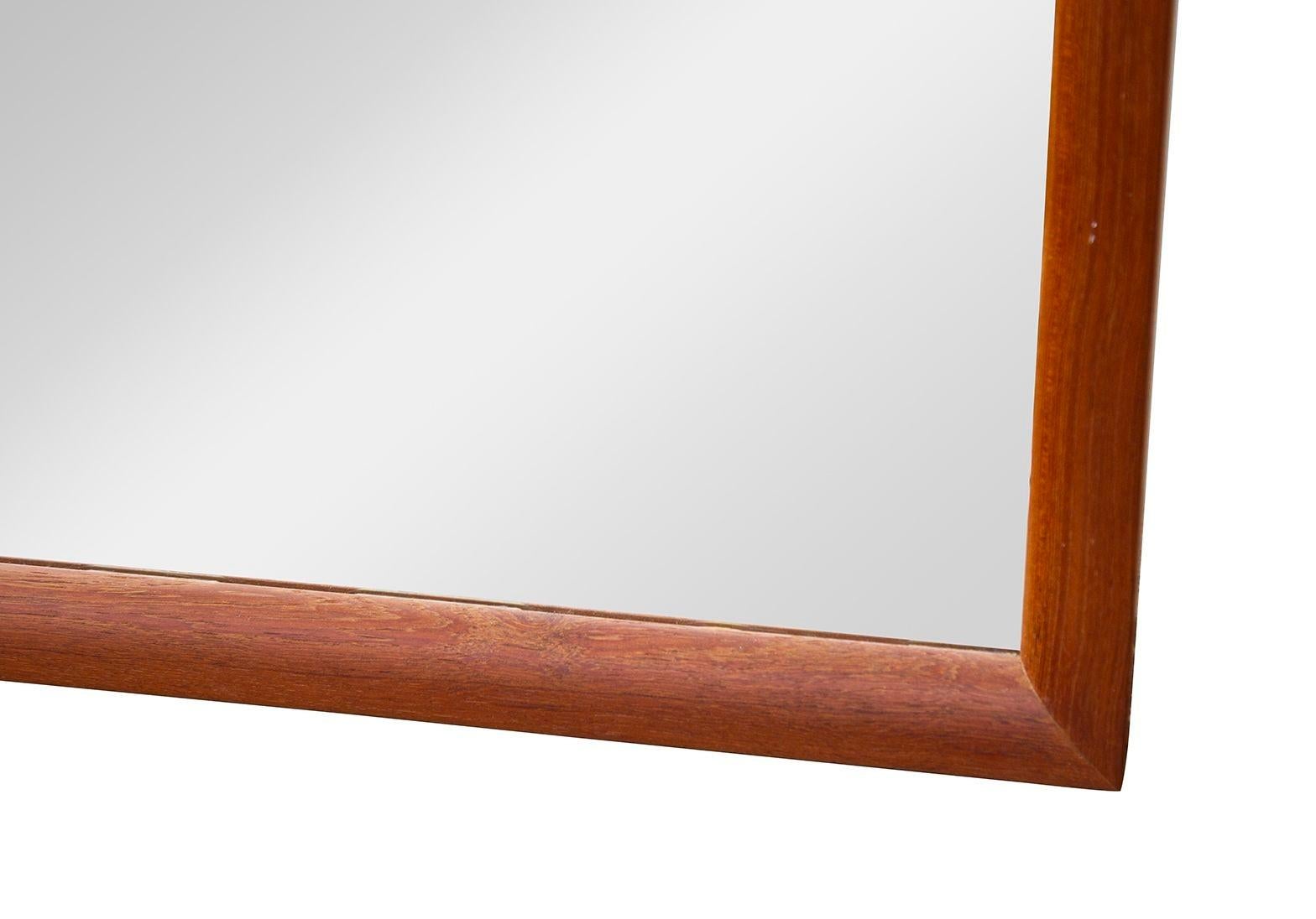 Mid-20th Century Scandinavian Teak Arched Mirror For Sale