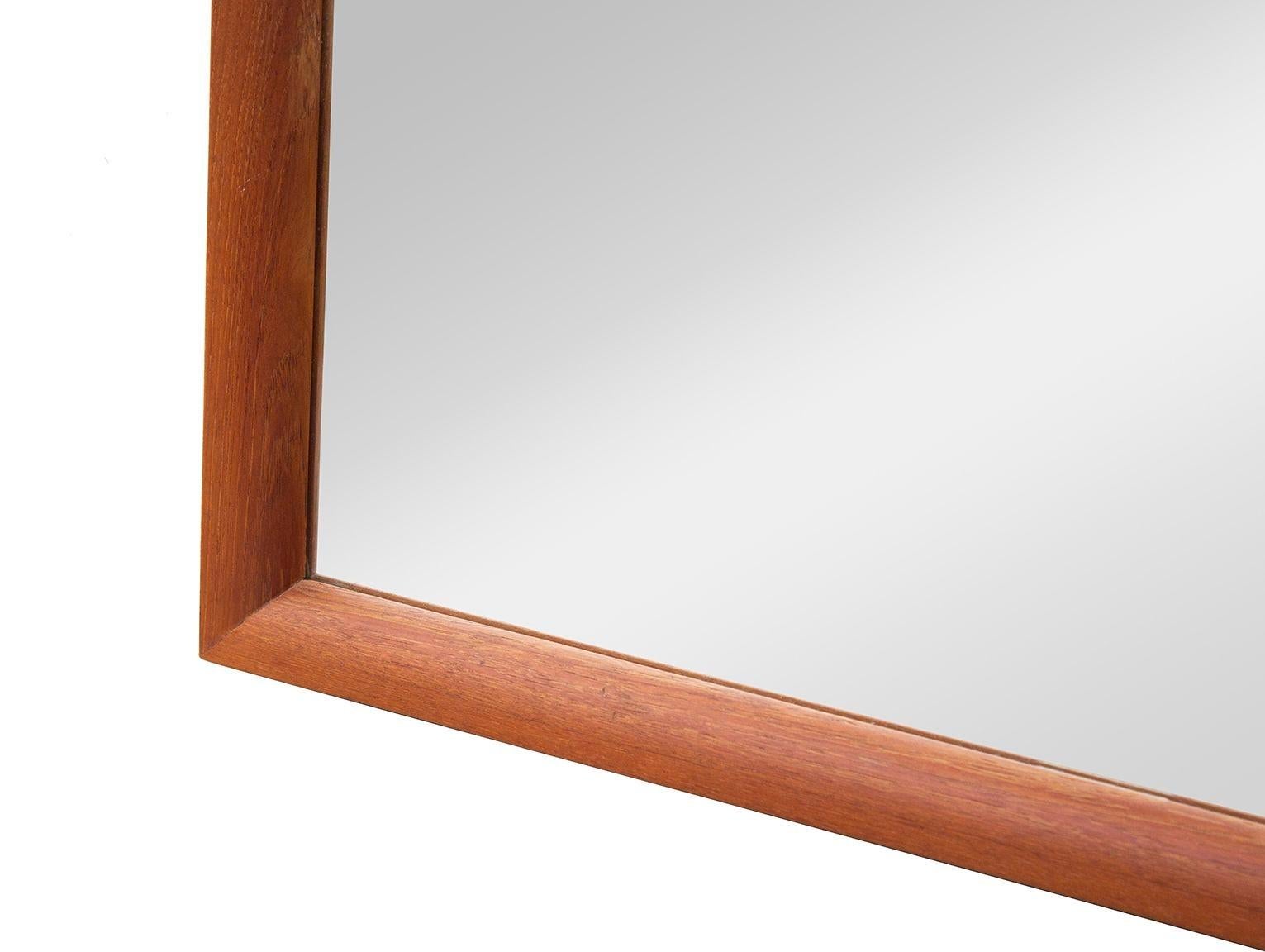 Scandinavian Teak Arched Mirror For Sale 1
