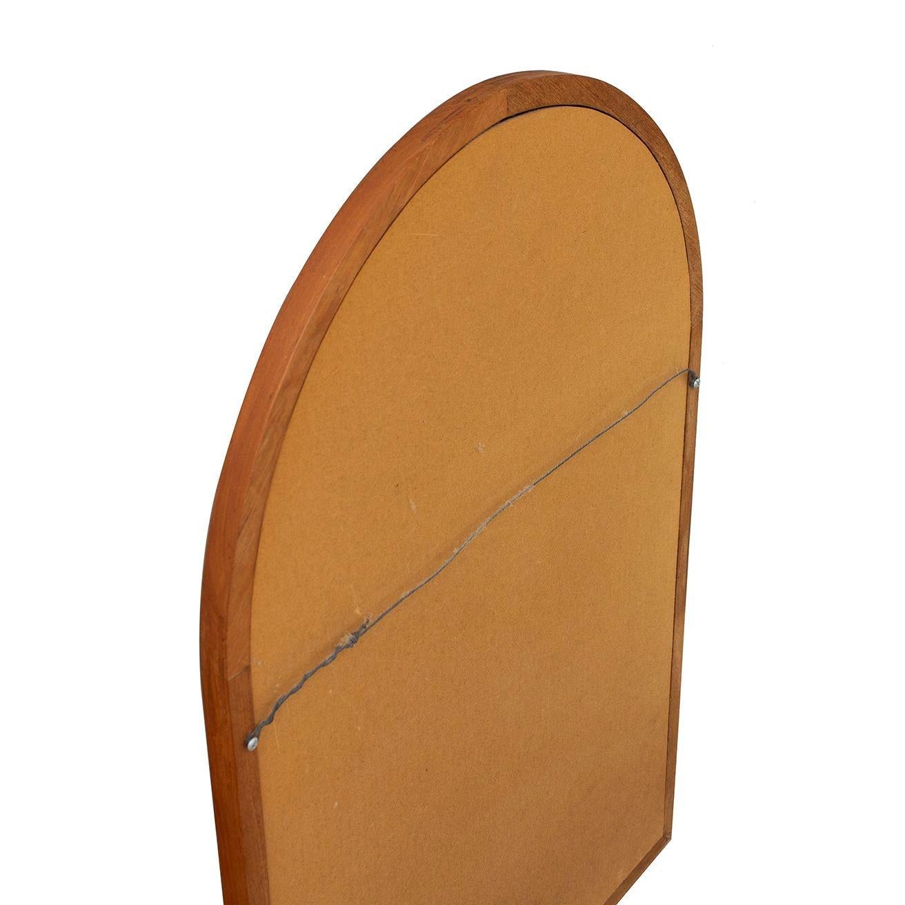 Scandinavian Teak Arched Mirror For Sale 3