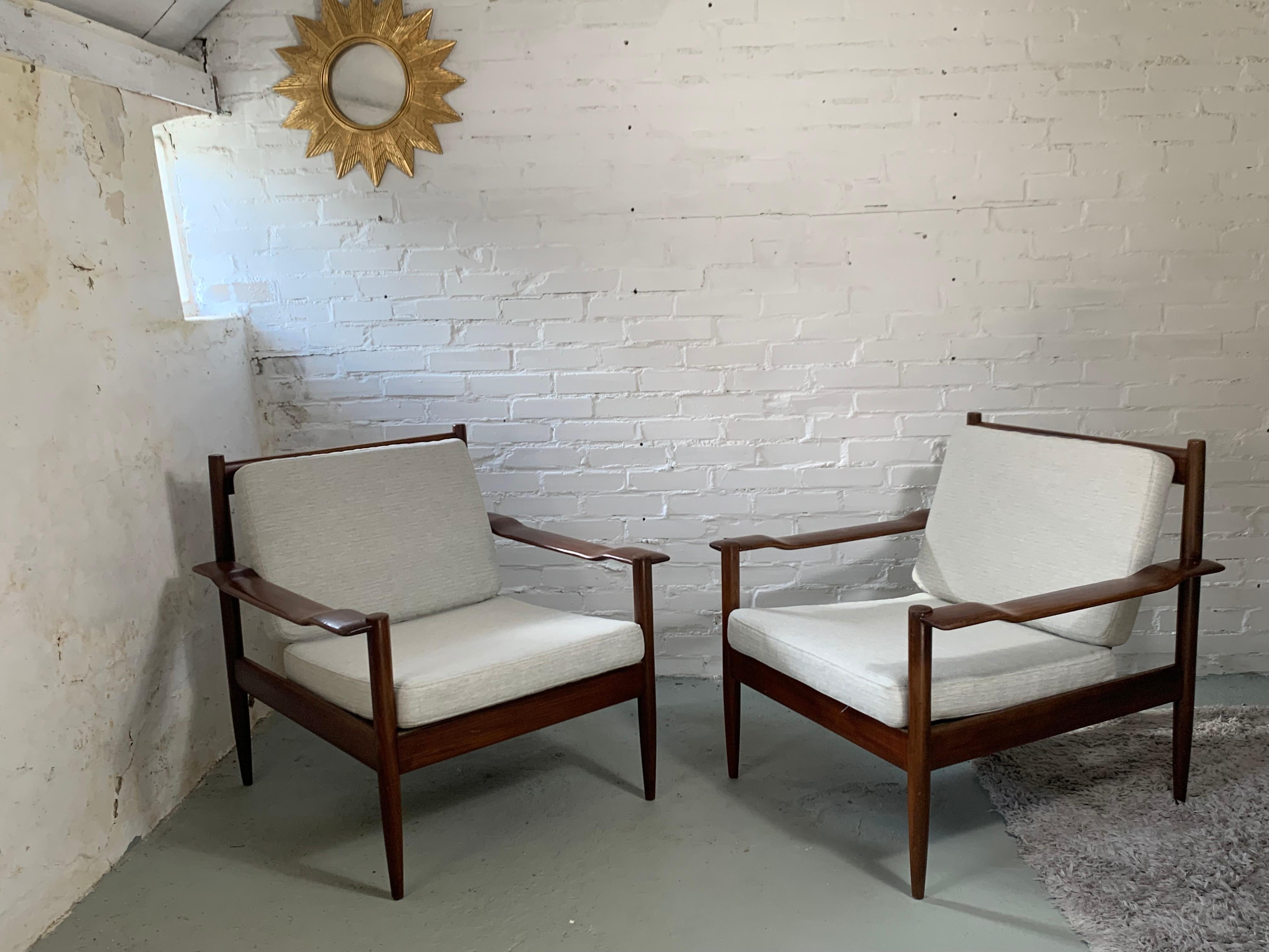 Scandinavian Modern  Scandinavian Teak Armchairs 1960's, Set of 2