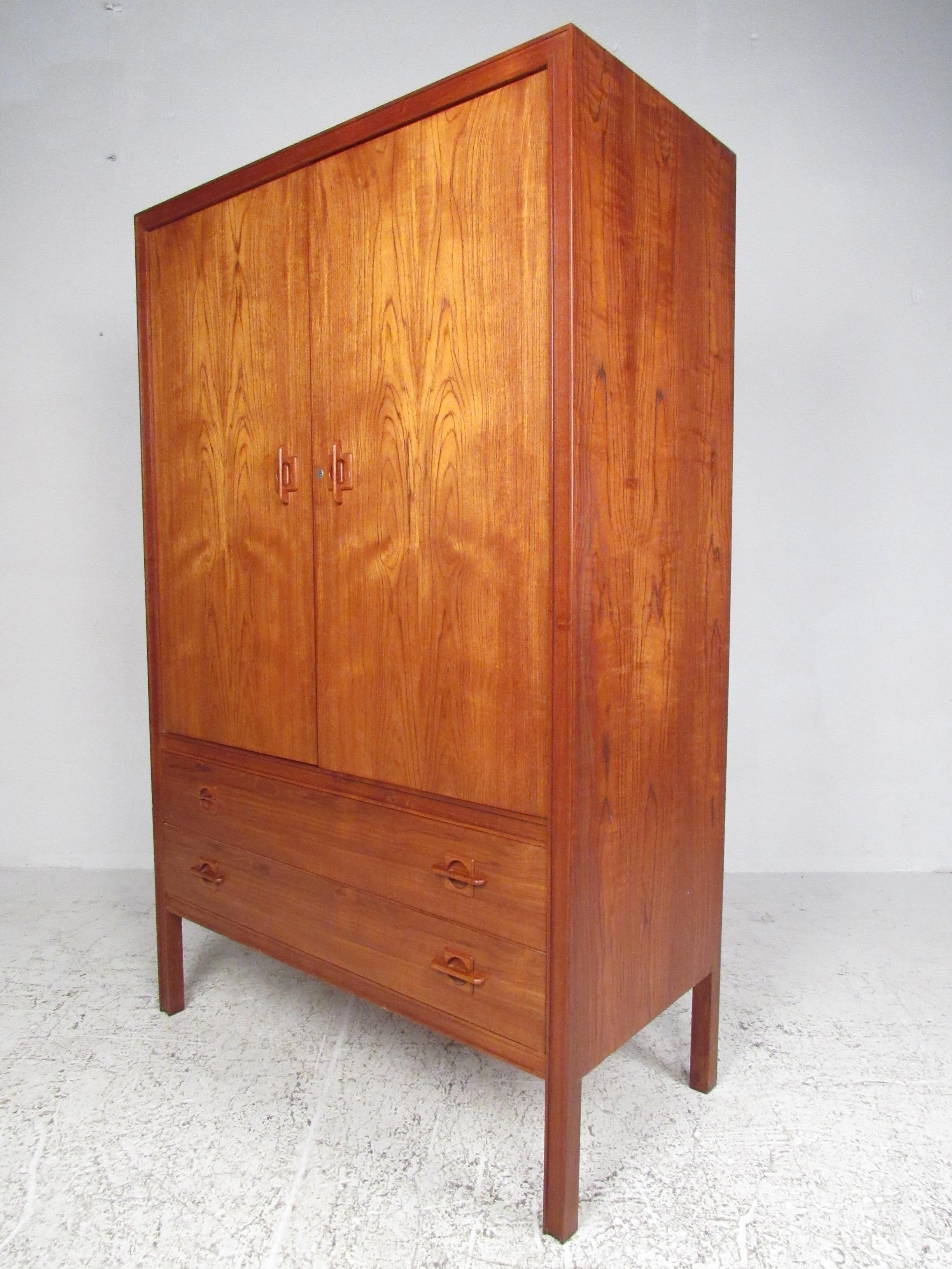 20th Century Scandinavian Teak Armoire by J Clausen for Brande Mobelfabrik