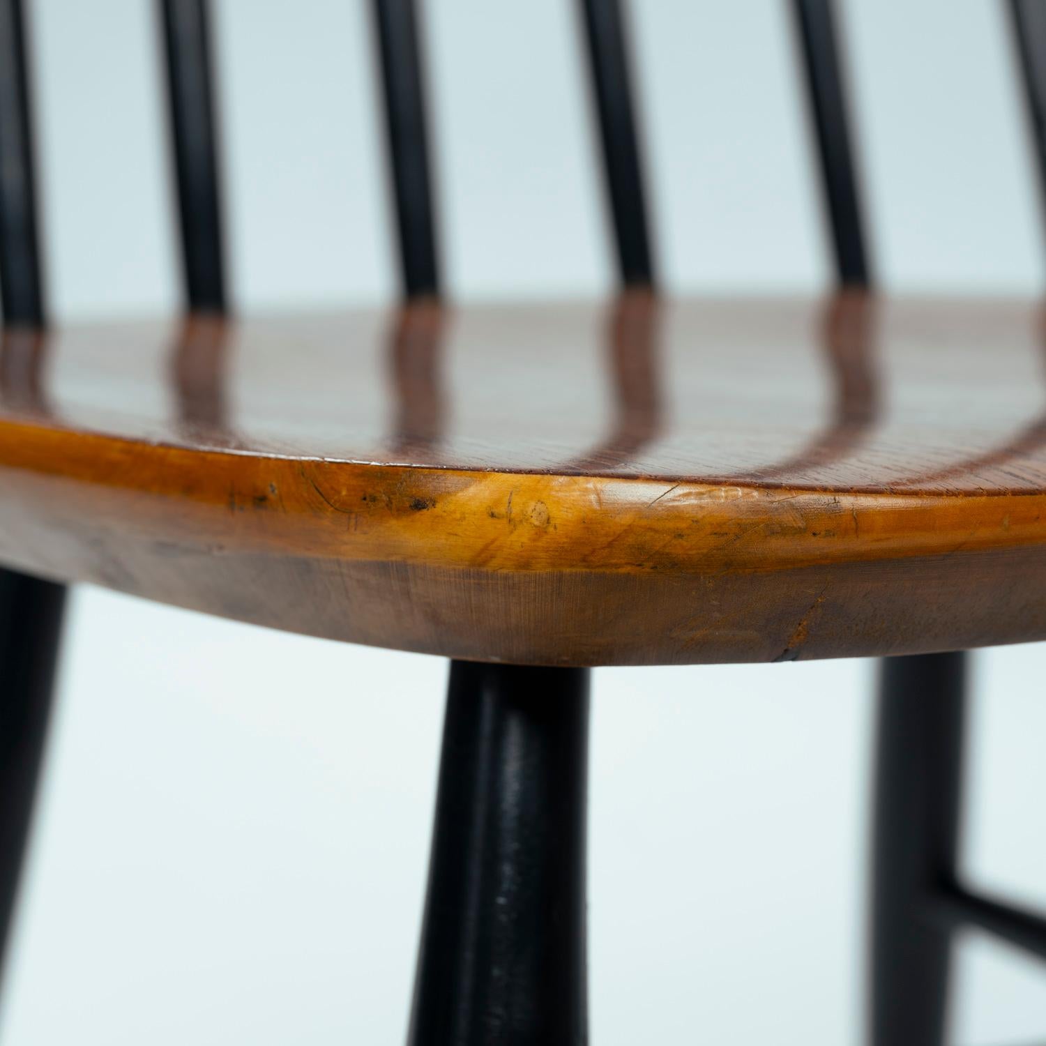 Chaises à dossier fuseau en teck noir à la manière de Brisk One, set de 6 en vente 2