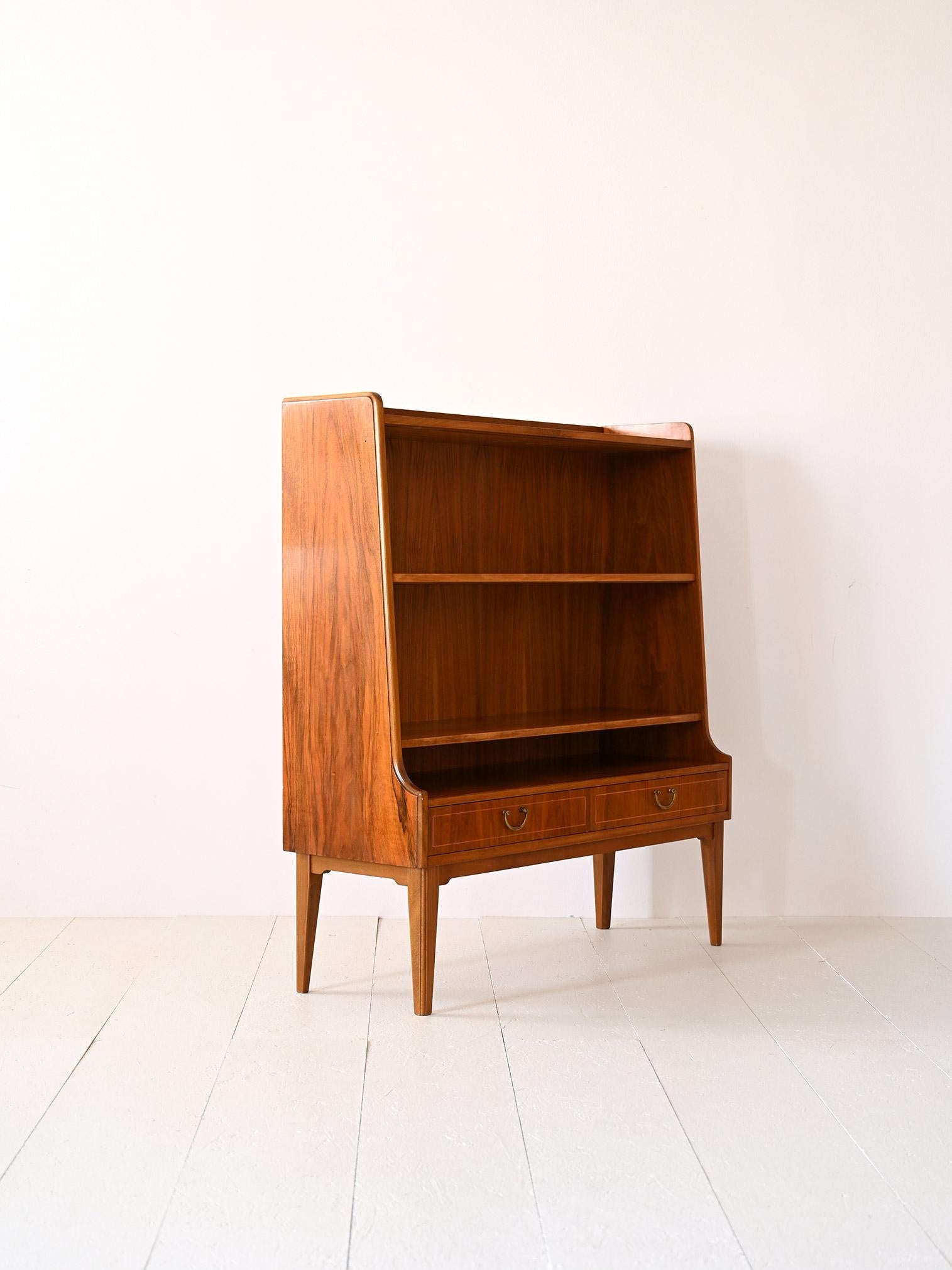 Scandinavian Modern Scandinavian teak bookcase with drawers For Sale