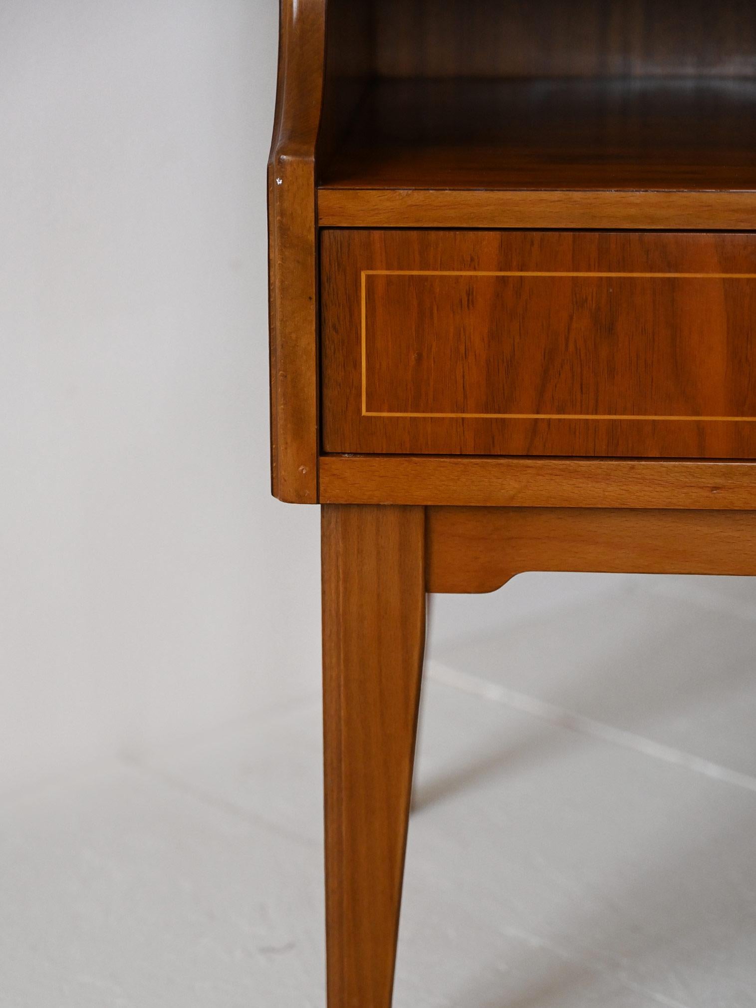 Scandinavian teak bookcase with drawers 2
