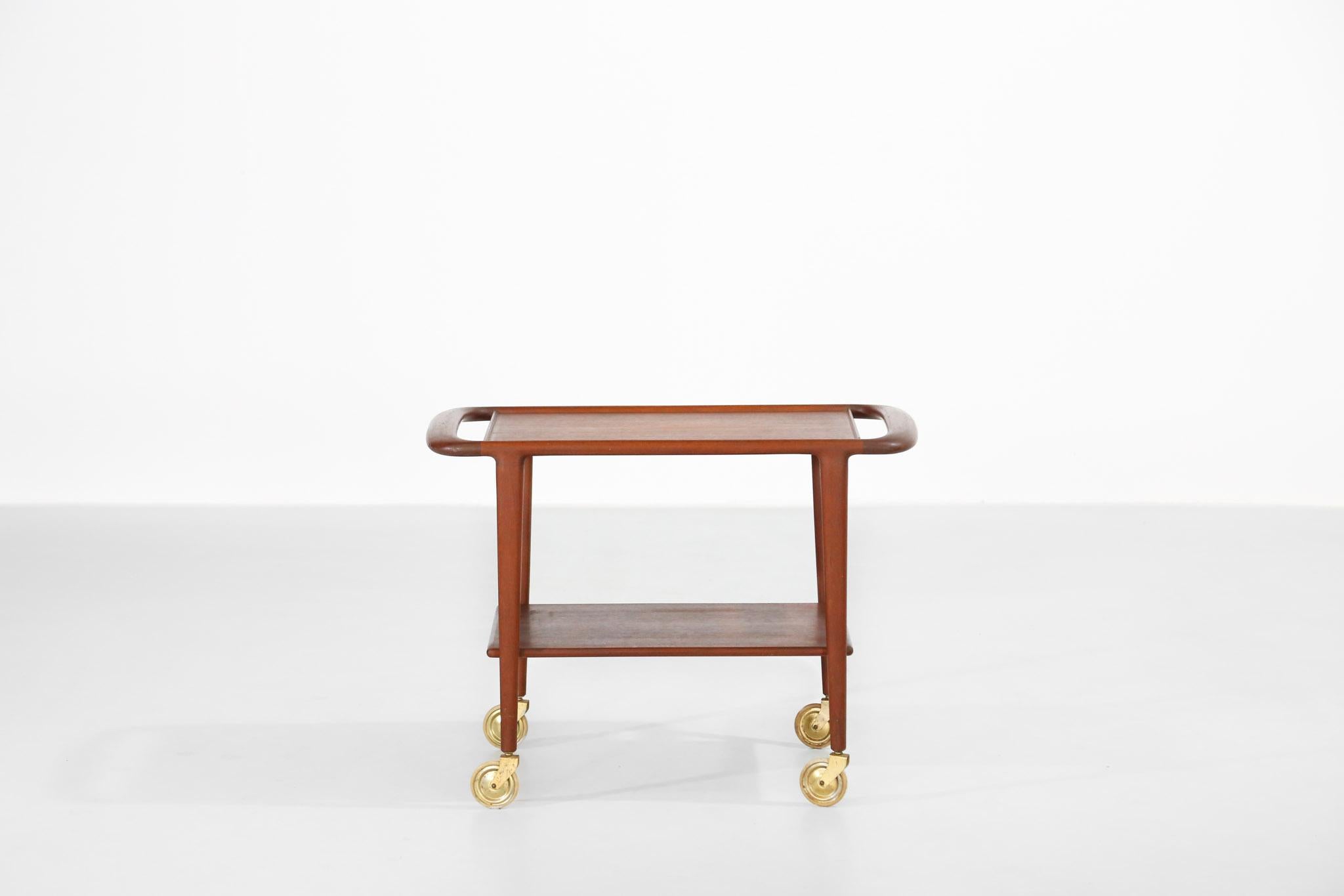 Niels O. Moller Carts with Gilt Metal, 1960s 3