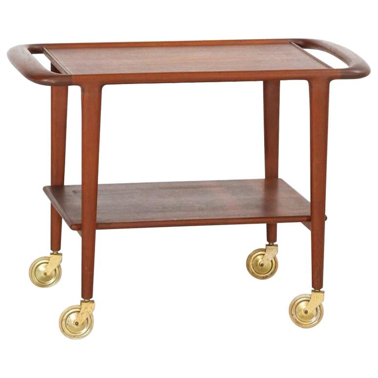 Niels O. Moller Carts with Gilt Metal, 1960s