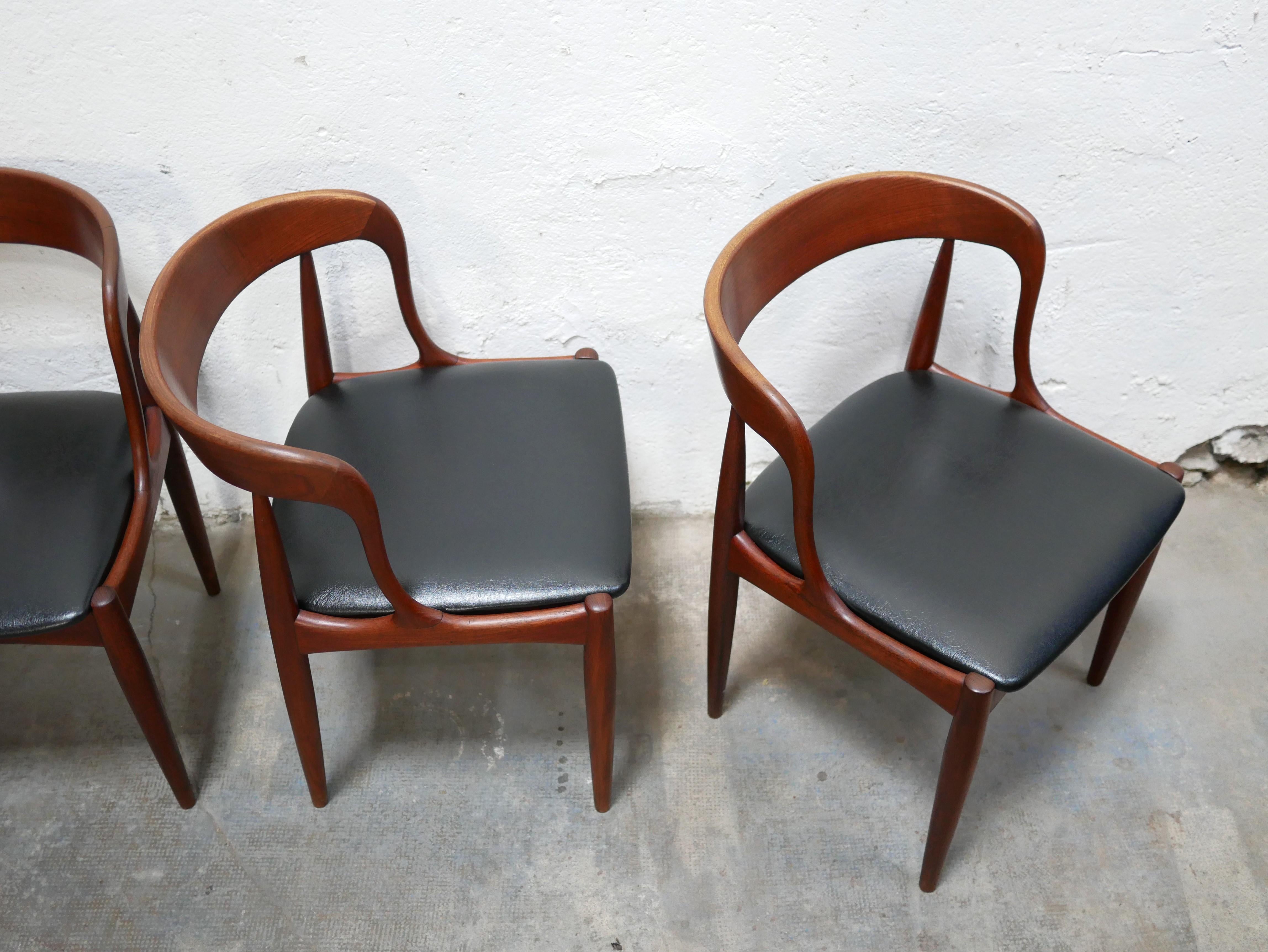 Sedia scandinava in teak di J. Andersen per Uldum Mobelfabrik in vendita 5