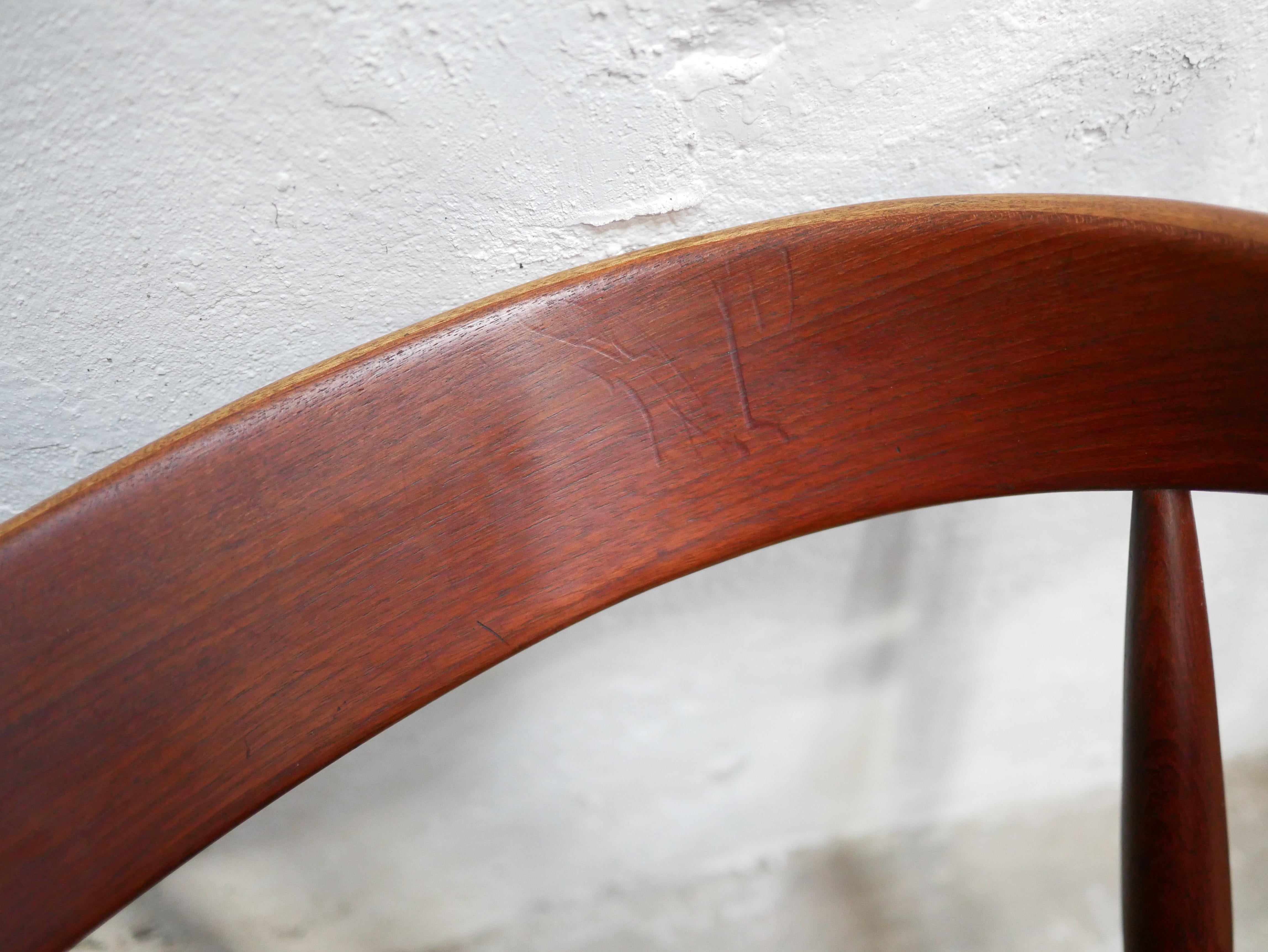 Sedia scandinava in teak di J. Andersen per Uldum Mobelfabrik in vendita 7