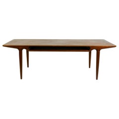 Antique Scandinavian Teak Coffee Table Mod. 240 by Johannes Andersen for CFC Silkeborg