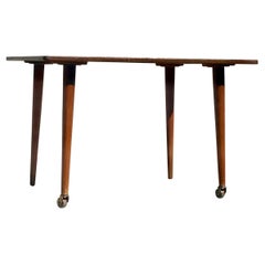 Scandinavian Teak Coffee Table on Castors, 1960s