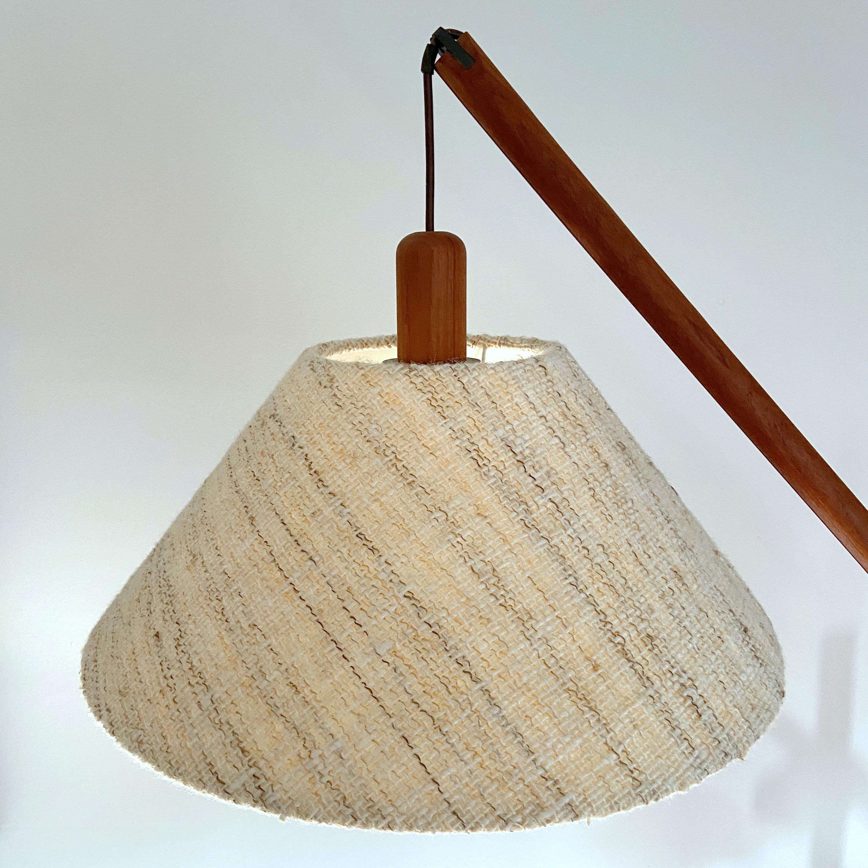 Scandinavian Teak Counter Balance Floor Lamp For Sale 1