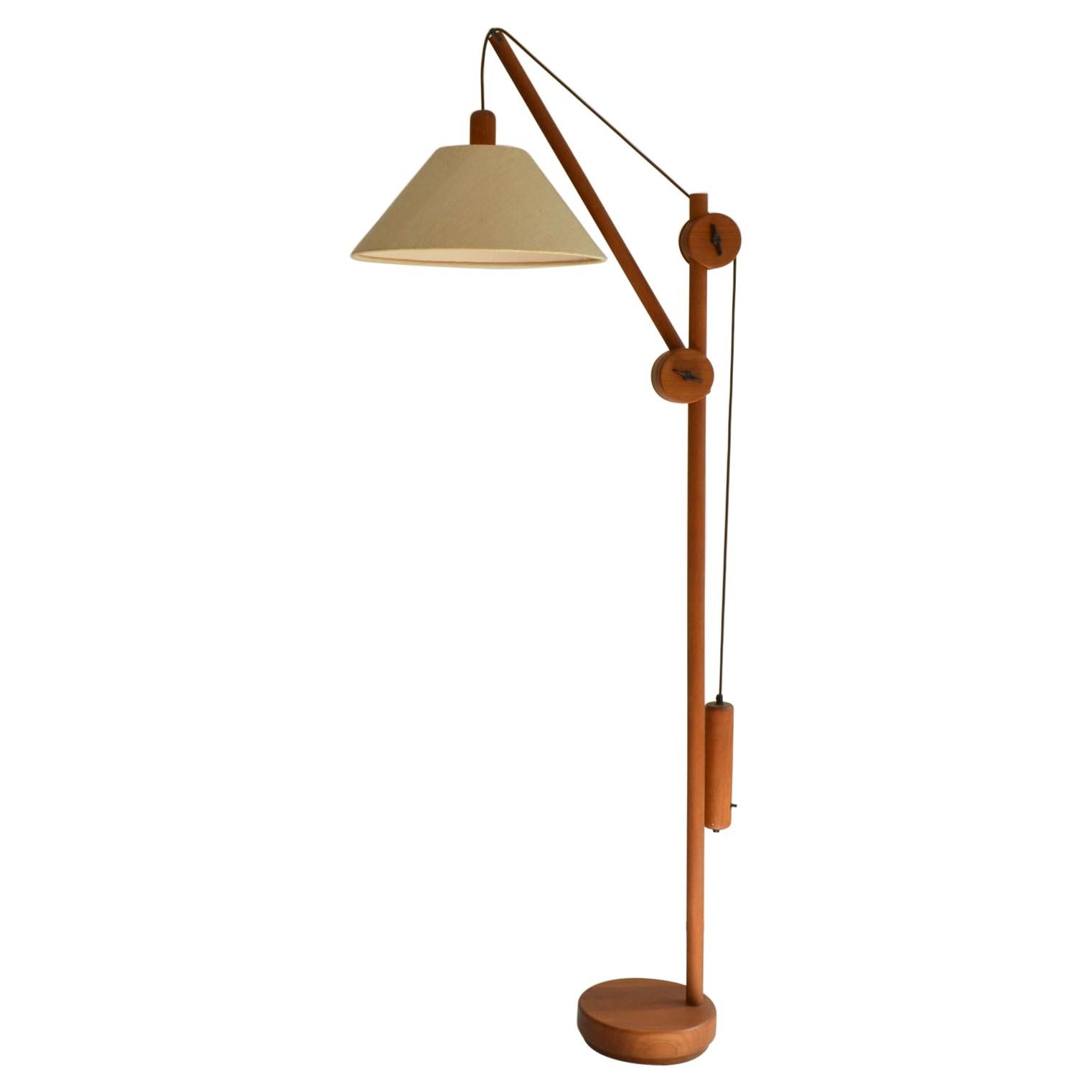 Scandinavian Teak Counter Balance Floor Lamp