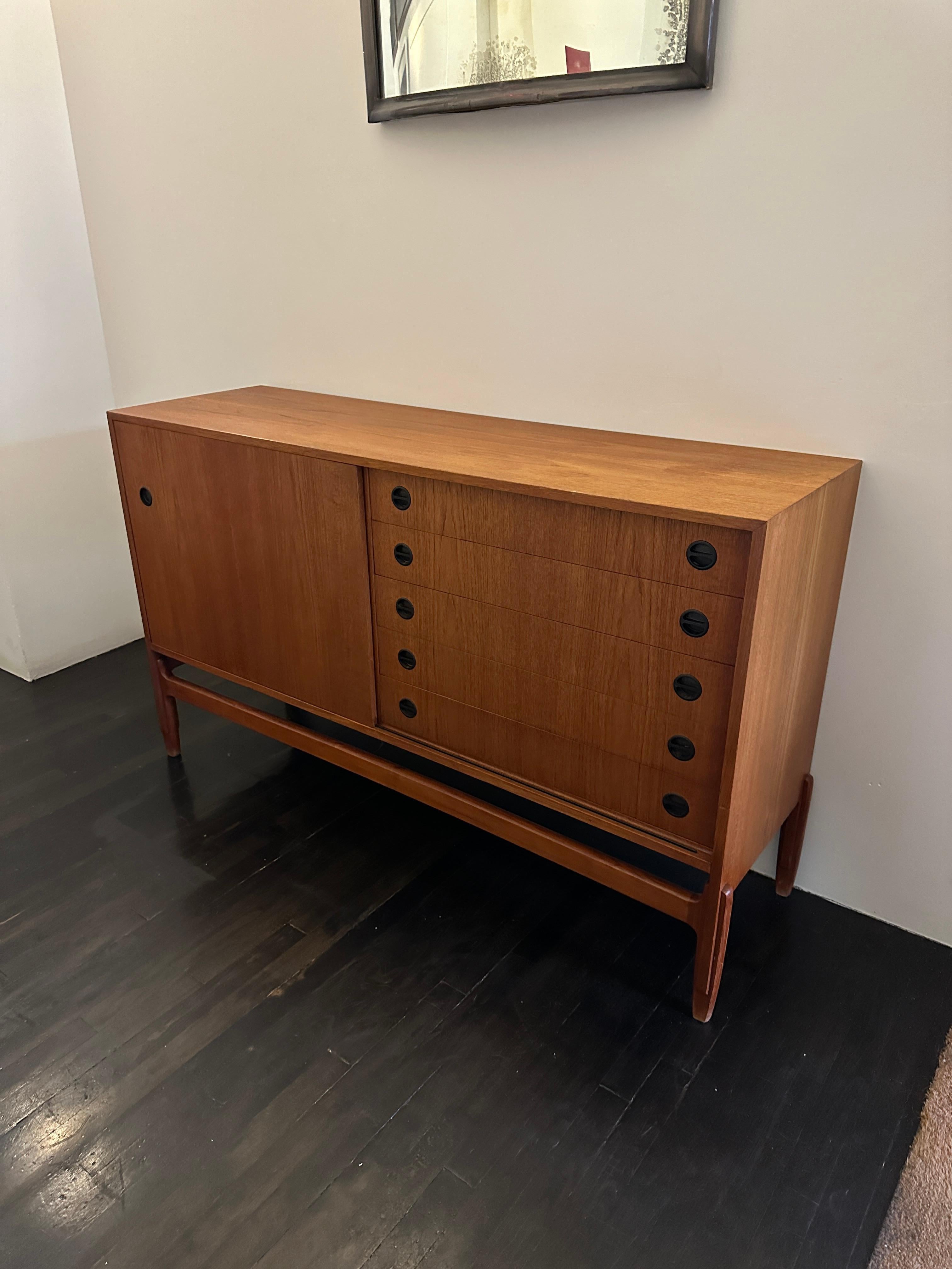 20th Century Scandinavian Teak Credenza designed by Ejnar Larsen & Aksel Bender Madsen For Sale