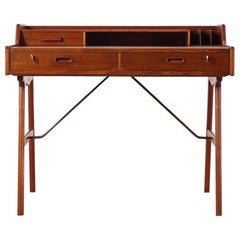 Scandinavian Teak Desk by Arne Wahl Iversen Model 56 for Vinde Mobelfabrik