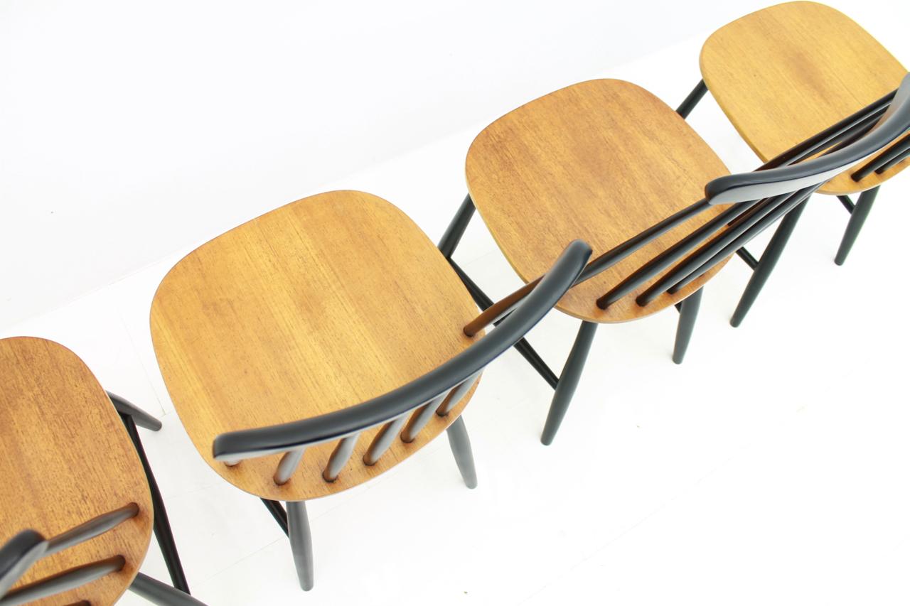 Scandinavian Teak Dining Room Suite Table and Chairs by Nesto Sweden 1950s For Sale 10
