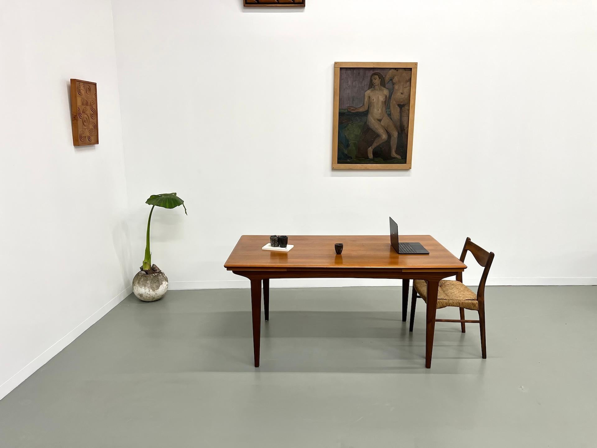 Scandinavian Modern Scandinavian teak dining table, extendable, 1960's For Sale