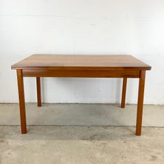 Scandinavian Teak Dining Table With Extension Leaves