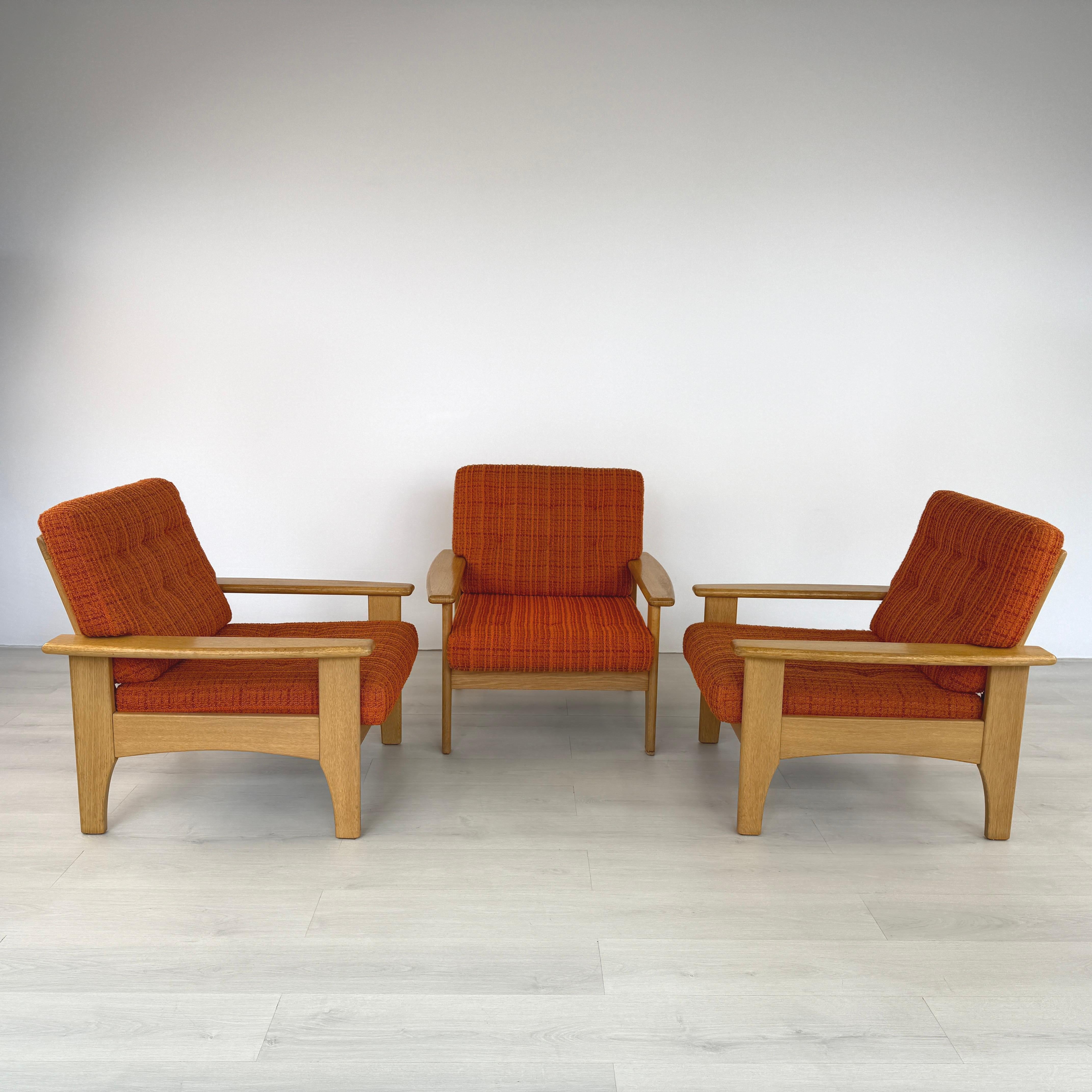 Scandinavian Modern Scandinavian Teak Easy Chairs, 1960s – Set of 3 For Sale