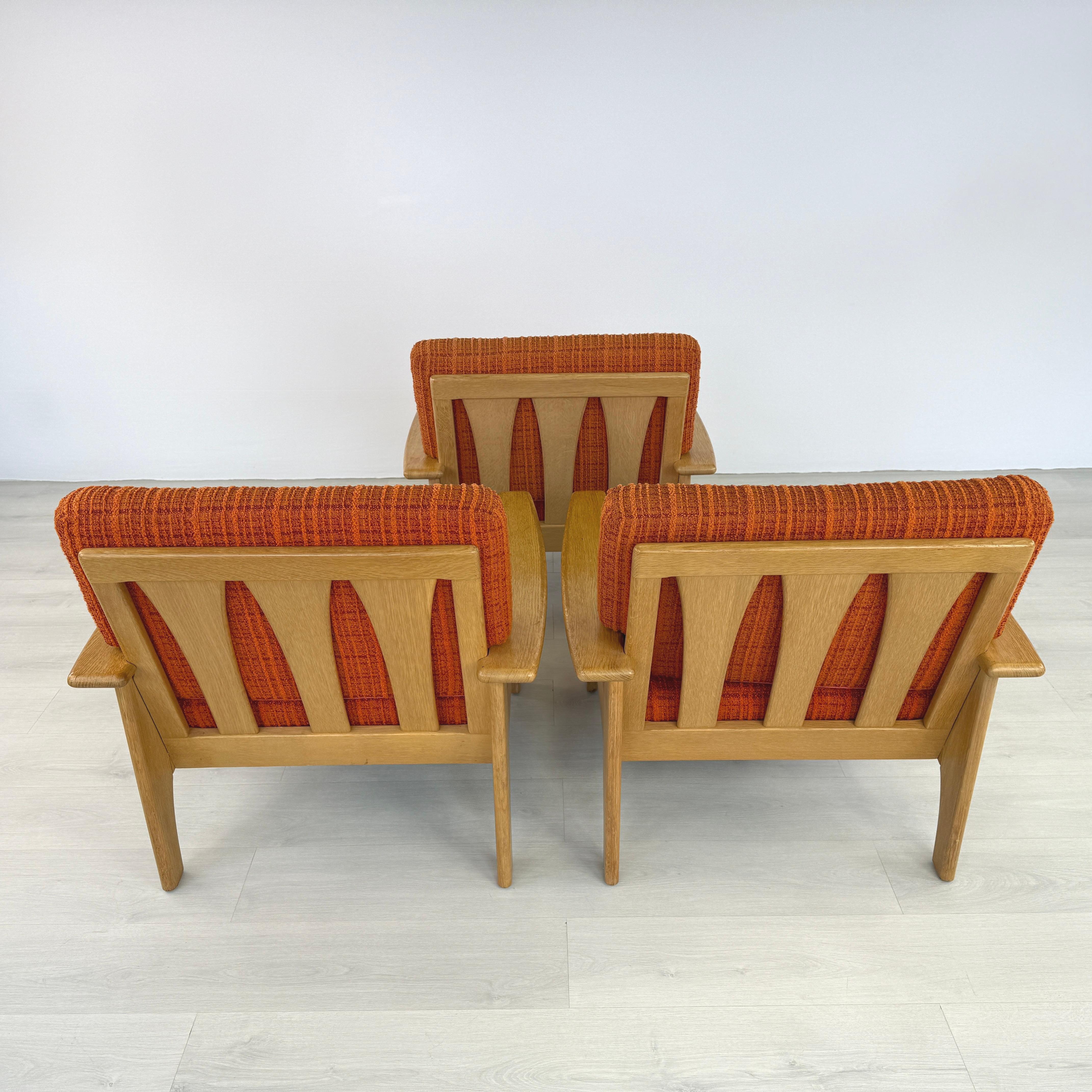 Danish Scandinavian Teak Easy Chairs, 1960s – Set of 3 For Sale