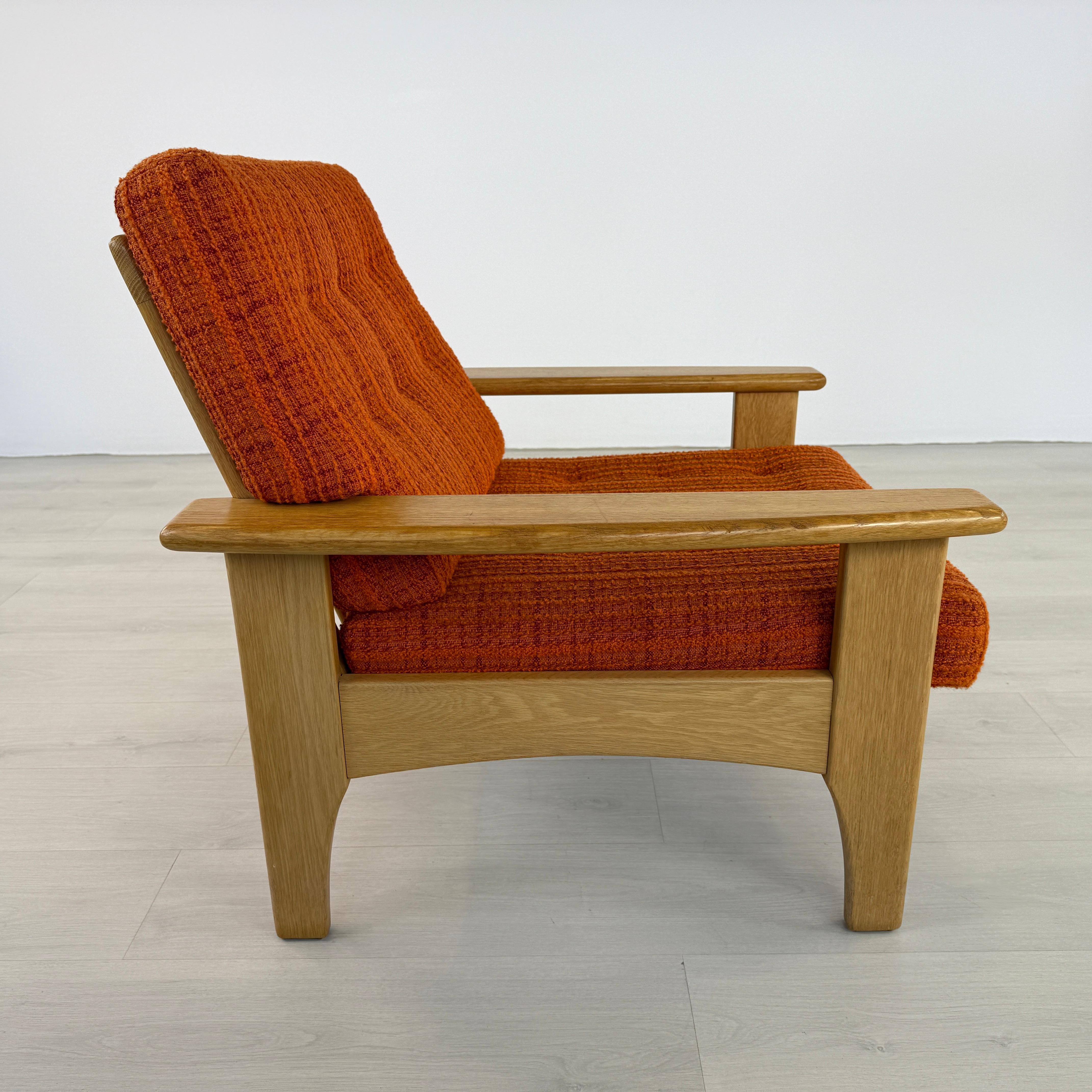 Bouclé Scandinavian Teak Easy Chairs, 1960s – Set of 3 For Sale