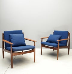 Scandinavian Teak Easy Chairs Arne Vodder Glostrup Denmark, 1950